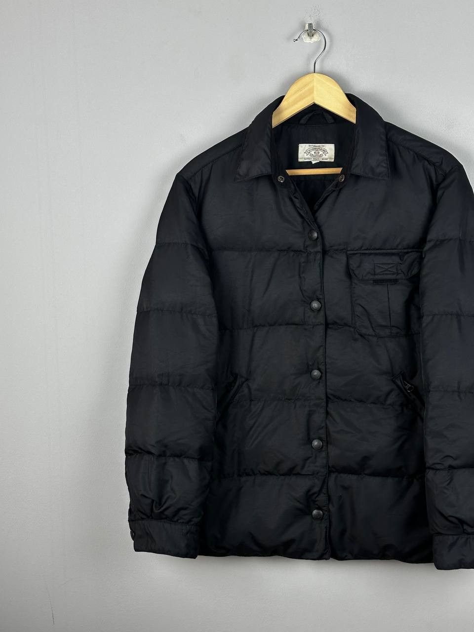 Armani Vintage Armani Jeans Black Nylon Quilted Down Puffer Jacket Size US M / EU 48-50 / 2 - 2 Thumbnail