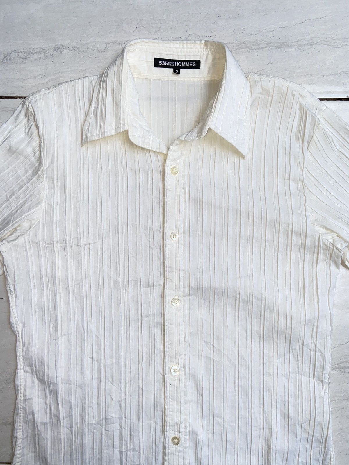 5351 POUR LES HOMMES 5351 Pour Les Hommes Striped Shirt Size US S / EU 44-46 / 1 - 9 Thumbnail