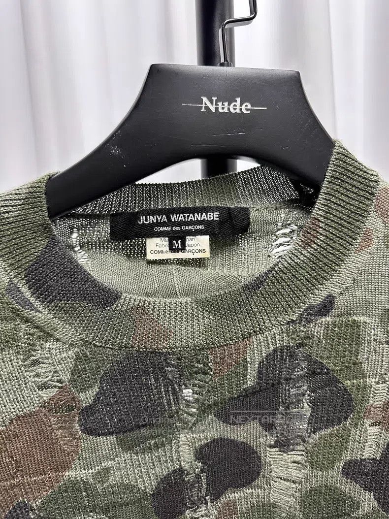 Junya Watanabe Junya Watanabe Distressed camouflage wool knitwear Size US M / EU 48-50 / 2 - 4 Thumbnail