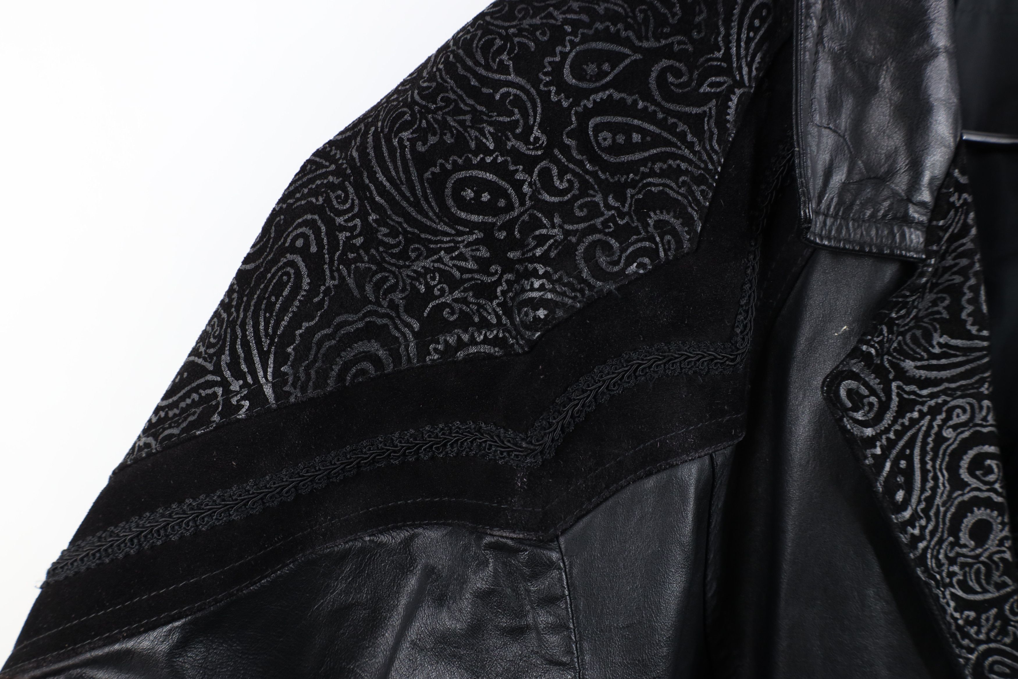 Vintage Vintage 90s Streetwear Gothic Distressed Leather Jacket Size S / US 4 / IT 40 - 7 Thumbnail