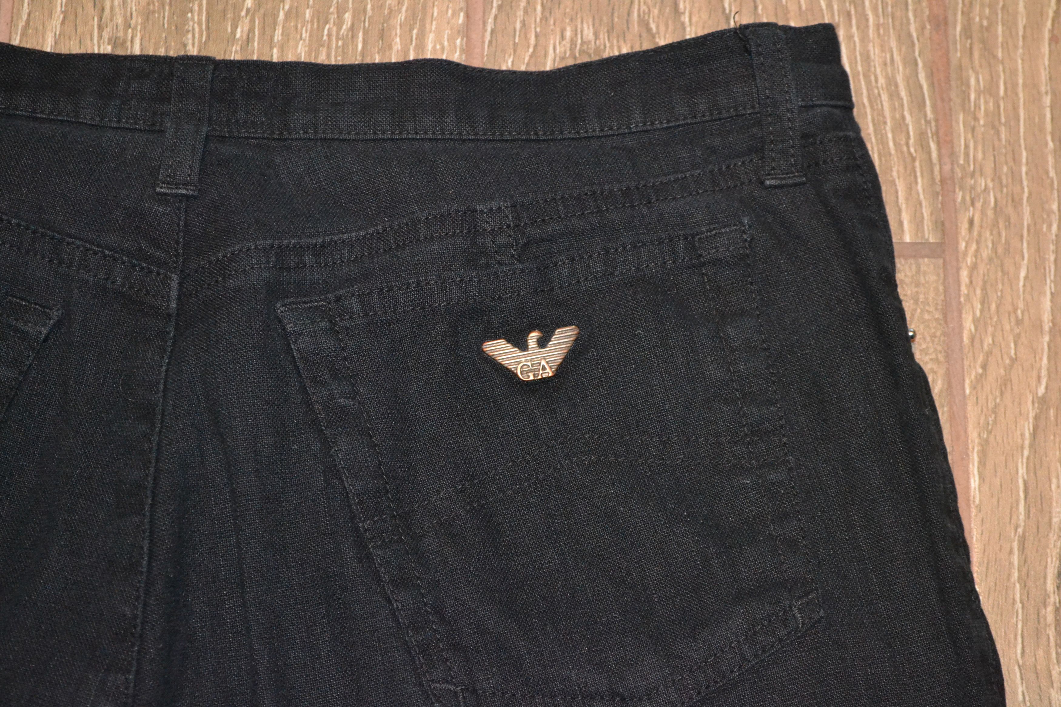 Armani Vintage Armani Jeans Black Linen Pants - W32 Size US 32 / EU 48 - 7 Thumbnail