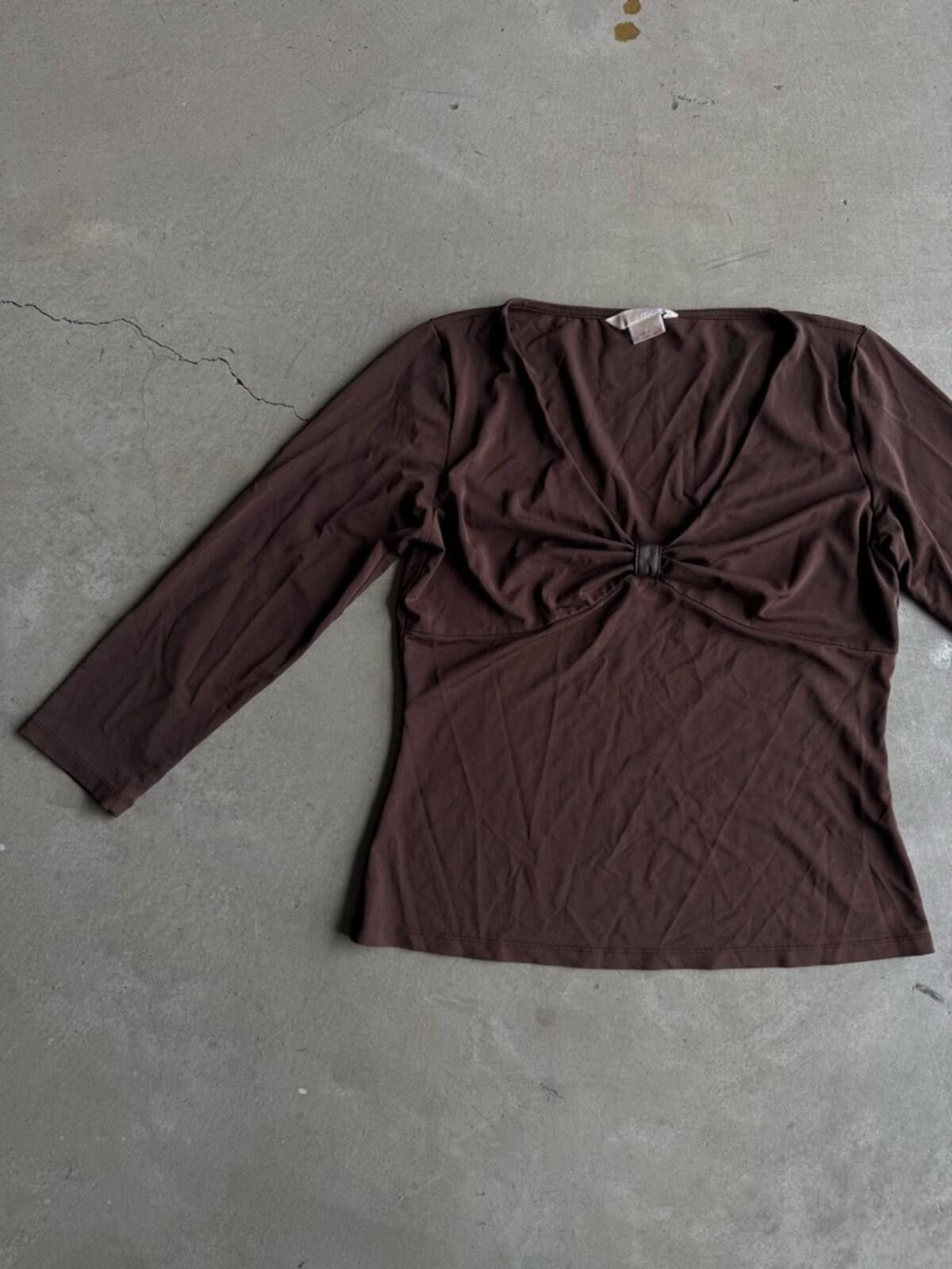 Michael Kors Michael Kors / Knot Front Top / Brown Size M / US 6-8 / IT 42-44 - 1 Thumbnail