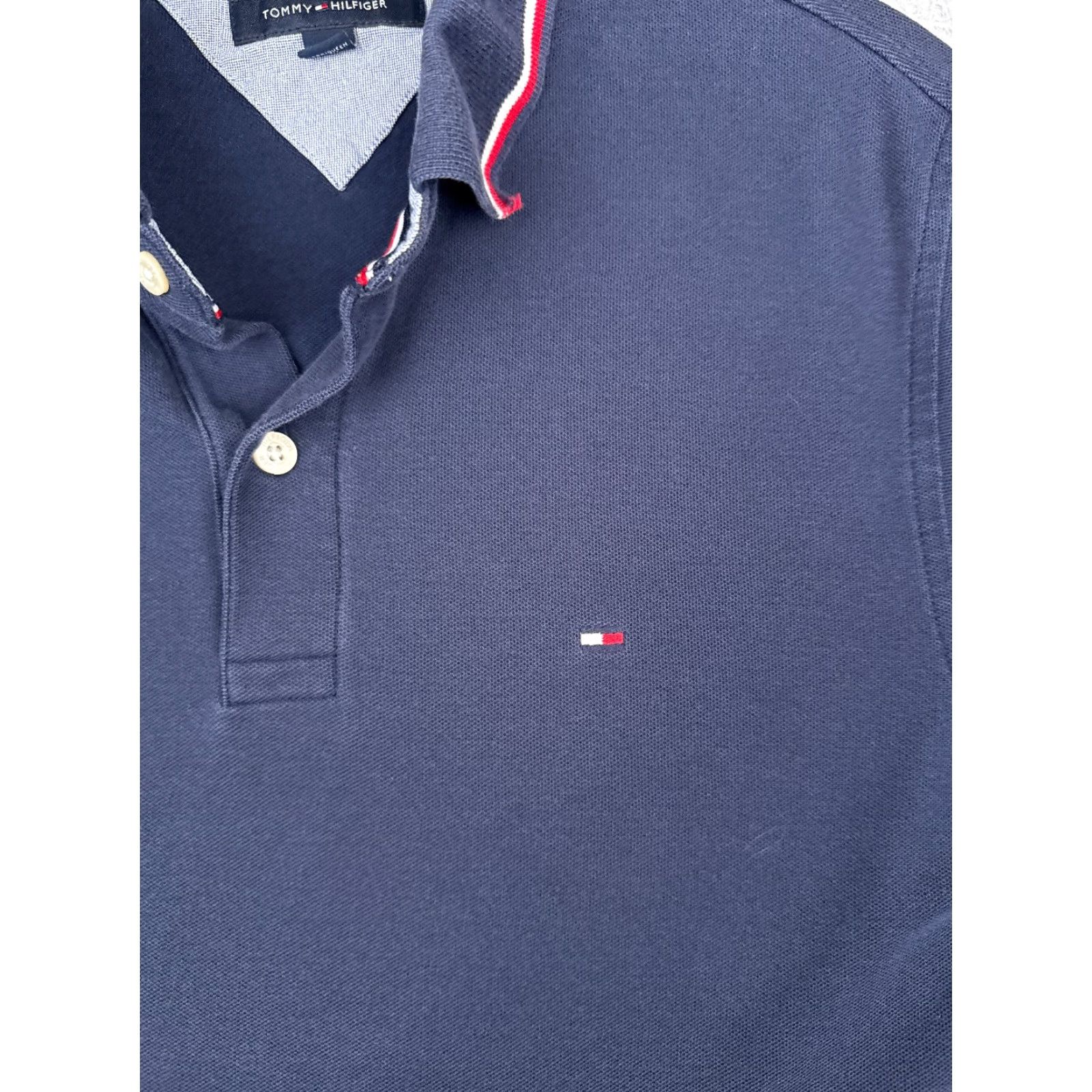 Tommy Hilfiger Tommy Hilfiger Polo Shirt Men Medium Blue Cotton Blend Short Sleeve Golf Slim Fit Size US M / EU 48-50 / 2 - 6 Thumbnail