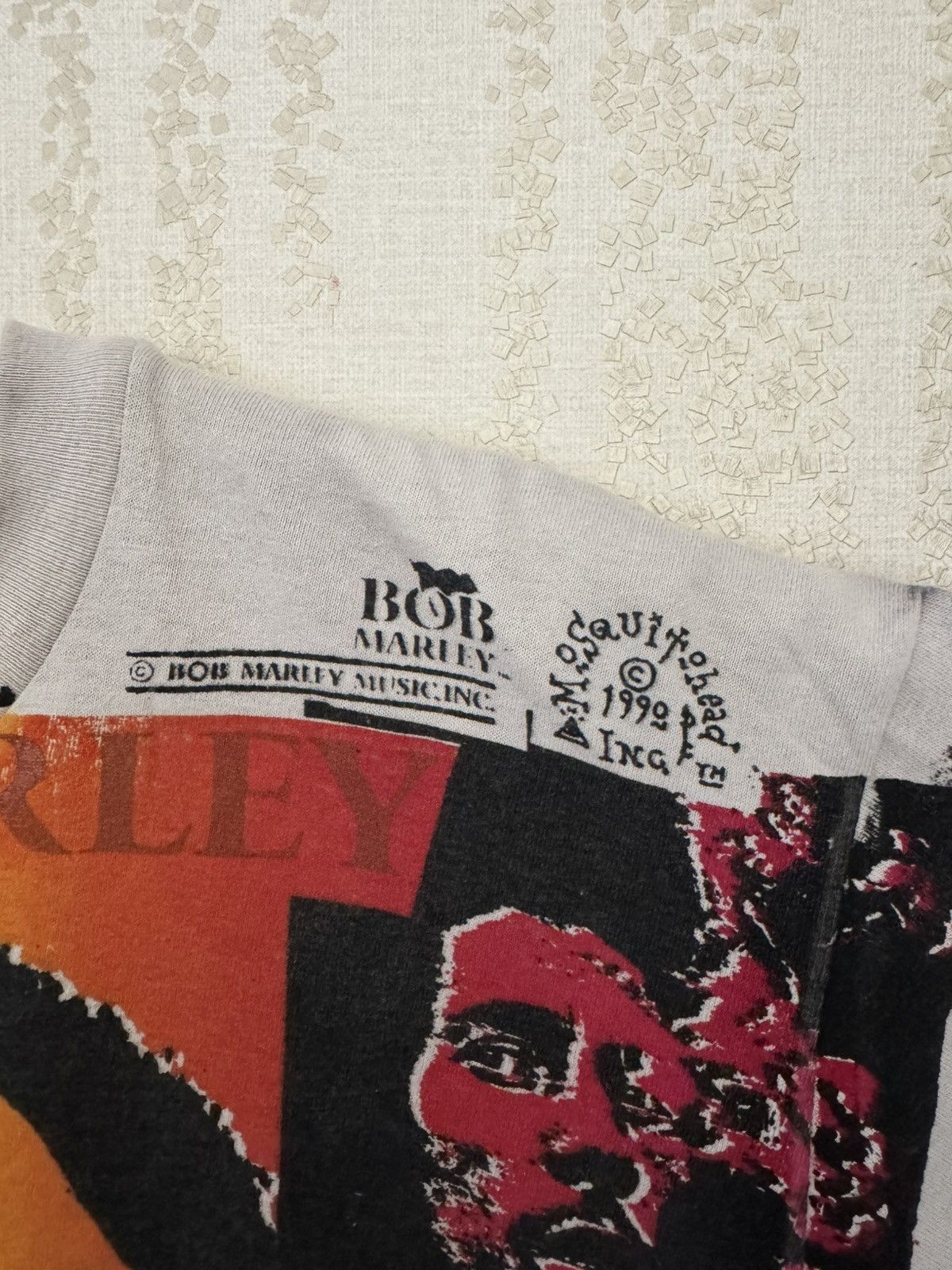Bob Marley × Vintage Vintage MOSQUITO HEAD BOB MARLEY acid wash PS01 Size US L / EU 52-54 / 3 - 7 Thumbnail