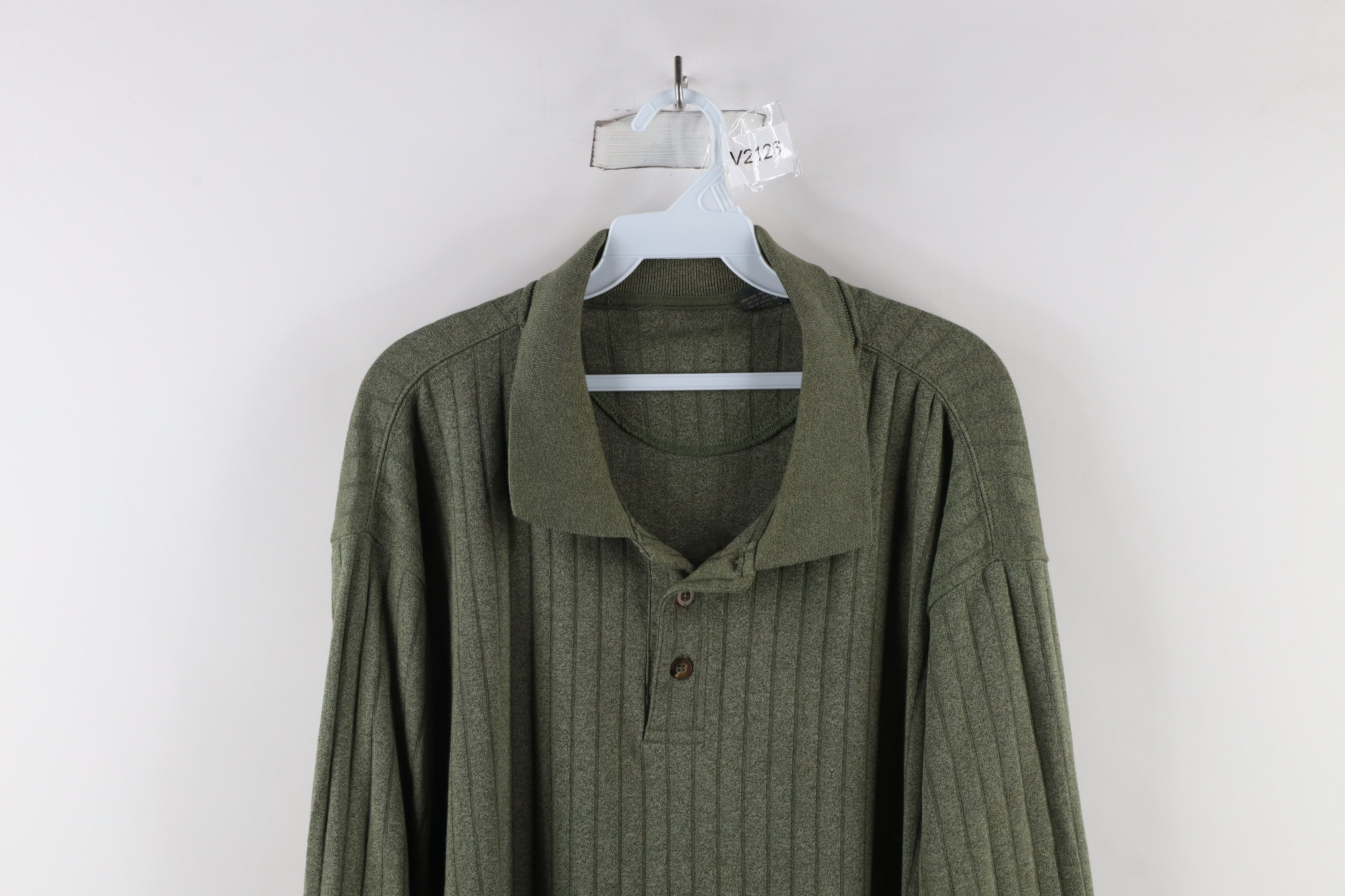 Vintage Vintage 90s Streetwear Striped Knit Long Sleeve Rugby Polo Size US XXL / EU 58 / 5 - 2 Thumbnail