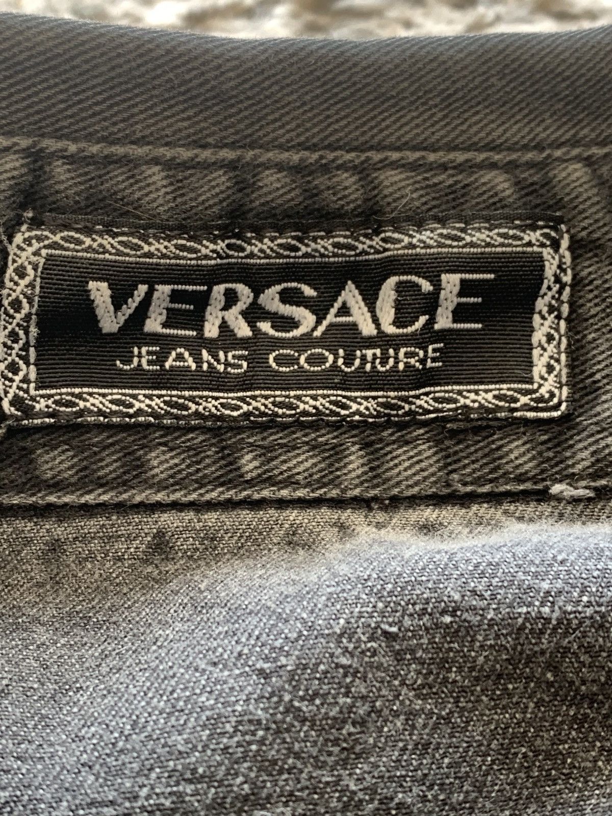 Versace Jeans Couture Vintage Versace Jeans Couture Black Denim Shirt XL Size US L / EU 52-54 / 3 - 3 Thumbnail