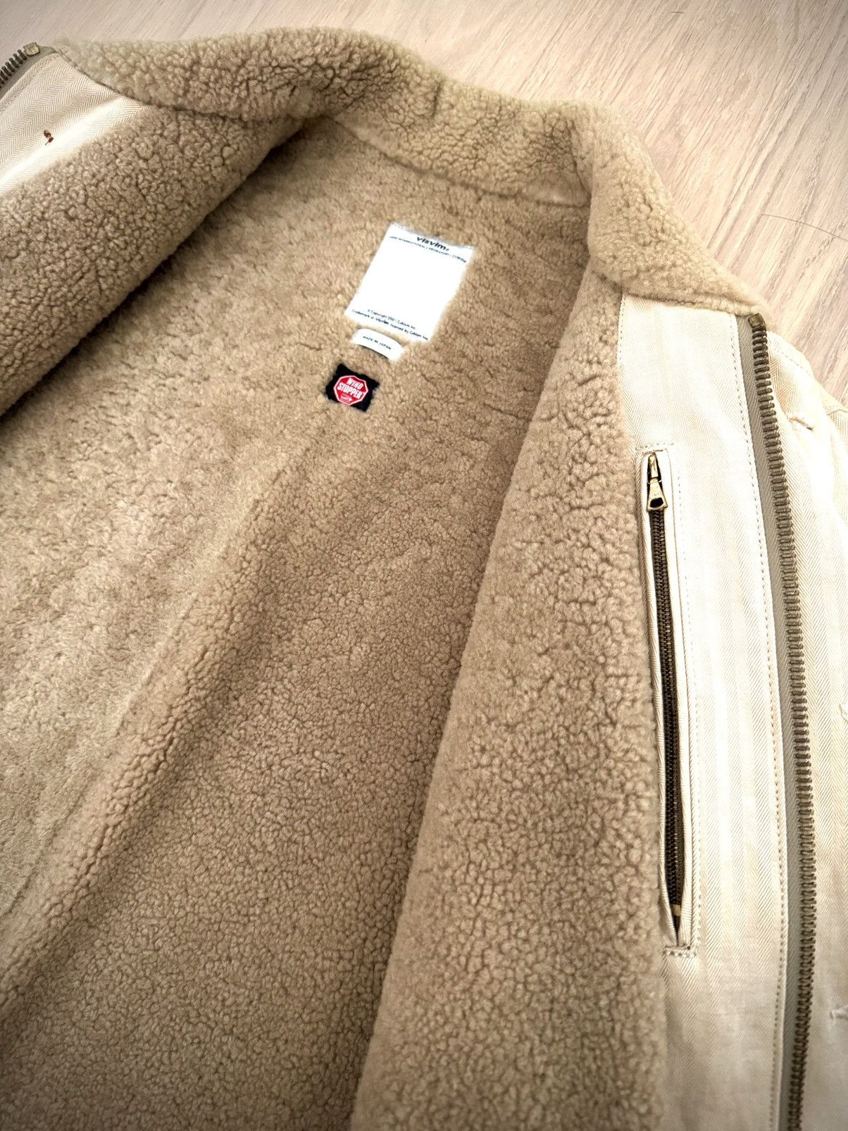 Visvim Visvim Deckhand Jkt N.D. (Lt Mud Shearling) Size US L / EU 52-54 / 3 - 6 Thumbnail