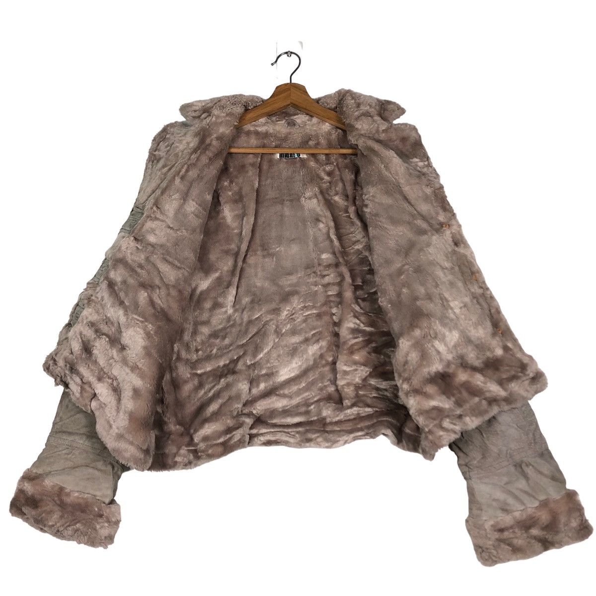Hysteric Glamour 🔥Vtg Leather Jacket Biker Cropped HG Mink Fur Lining Size US M / EU 48-50 / 2 - 11 Thumbnail