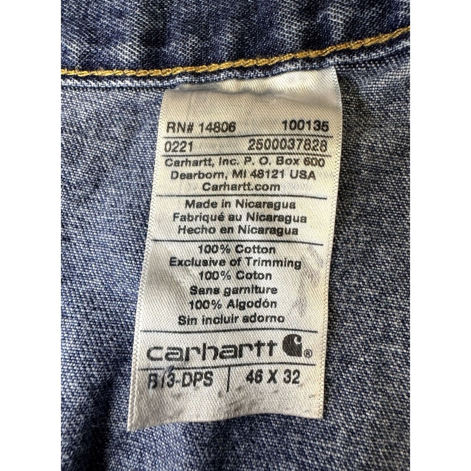 Carhartt VINTAGE Carhartt Jeans Pants Denim Dungaree 46x32 Blue Work Mens Size US 30 / EU 46 - 3 Thumbnail