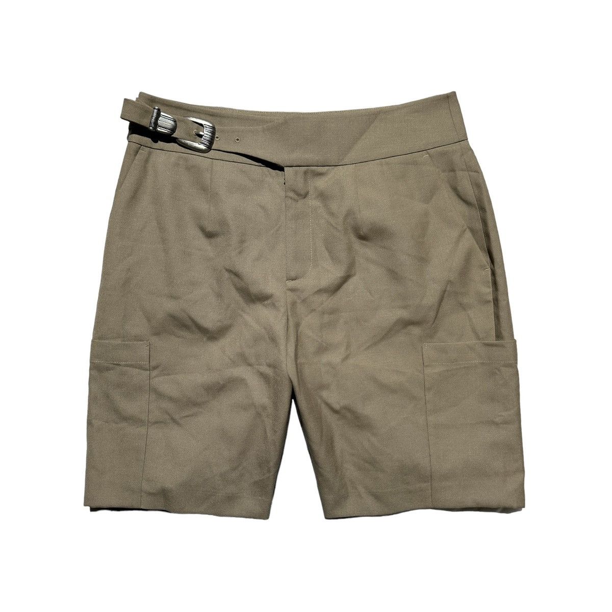 image of Andersson Bell Belted Adjustable Khaki Shorts in Brown, Men's (Size 30)