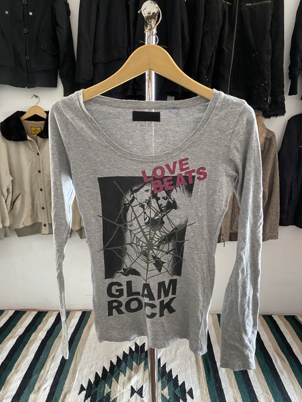 Japanese Y2k Poem LongSleeve Glam Rock Style