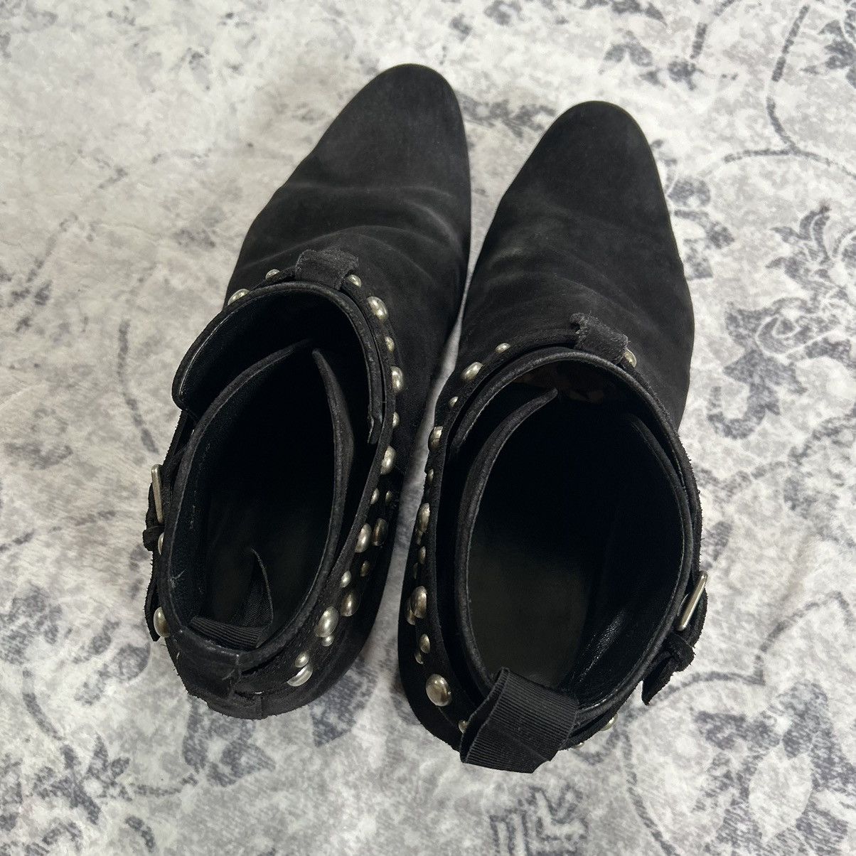 Saint Laurent Paris Saint Laurent Paris Suede Jodhpur Studded Ankle Boots Size US 7.5 / EU 40-41 - 9 Thumbnail
