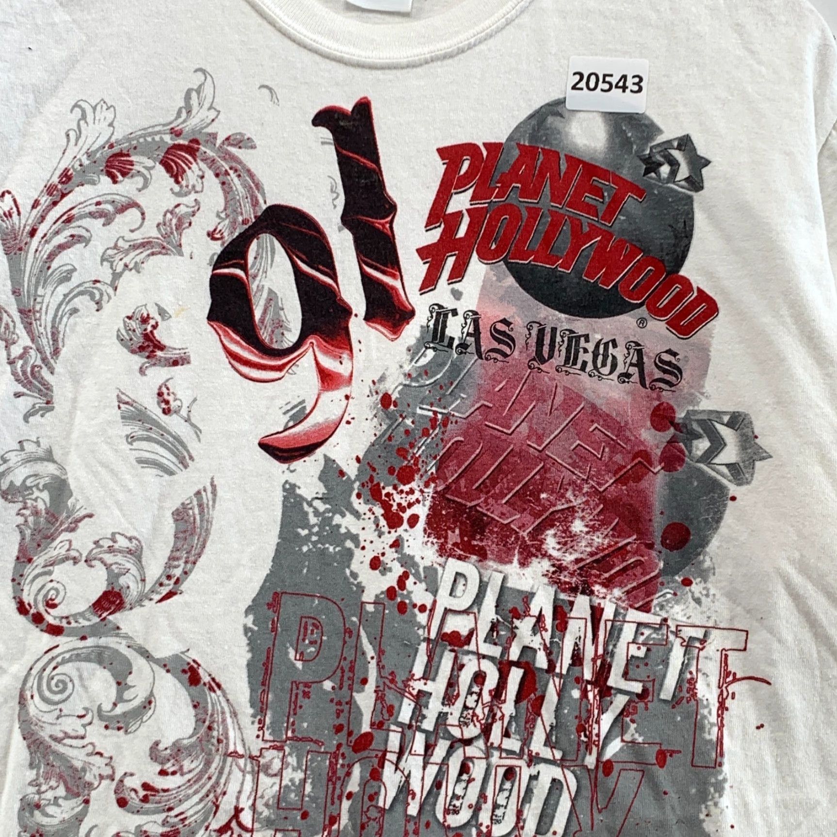 Planet Hollywood VINTAGE Planet Hollywood Graphic T-Shirt White Red Adult Medium Gothic Mens Size US M / EU 48-50 / 2 - 7 Thumbnail