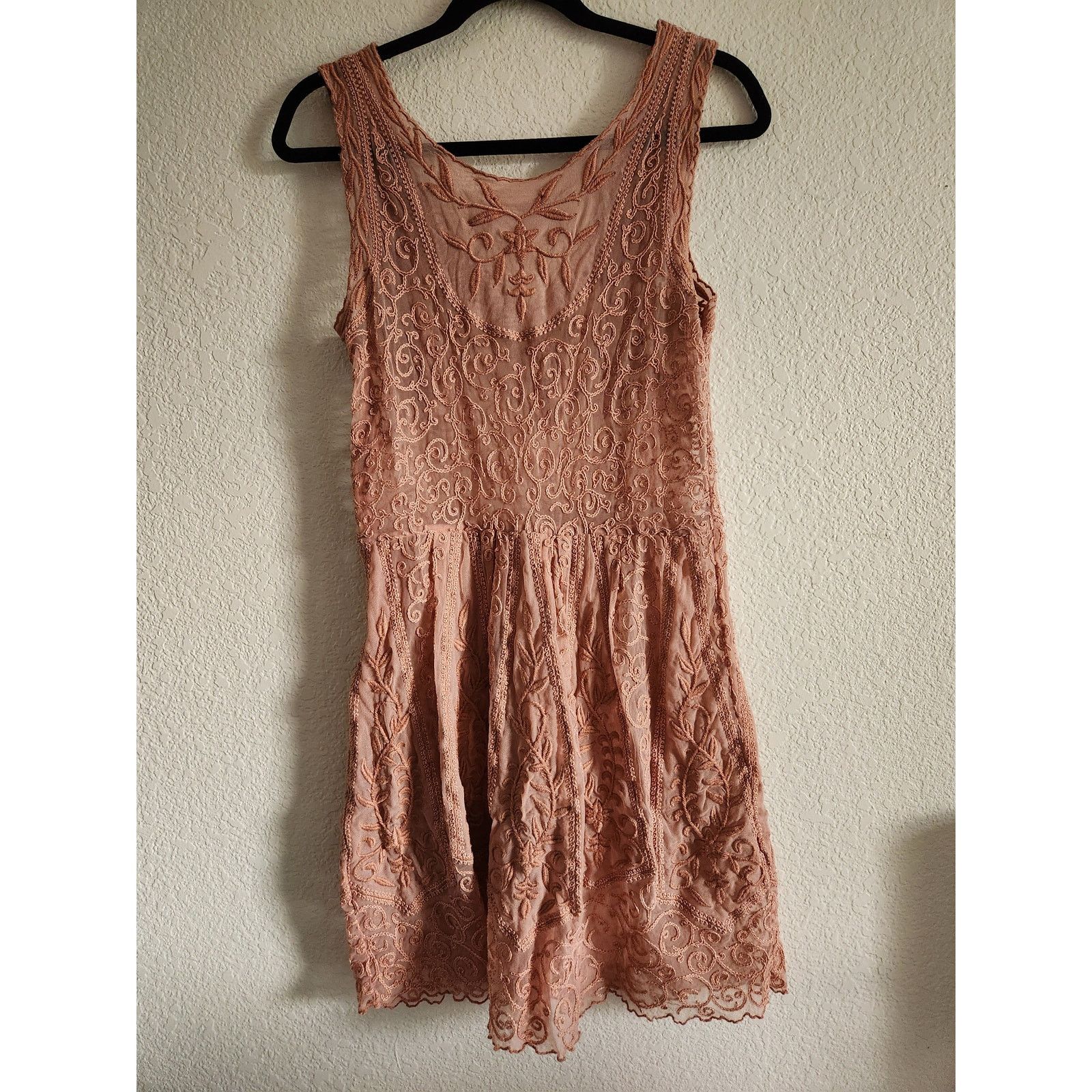 Other Baraschi For Anthropology Semi Sheer Boho Crochet Dress 12 Size XL / US 12-14 / IT 48-50 - 2 Thumbnail
