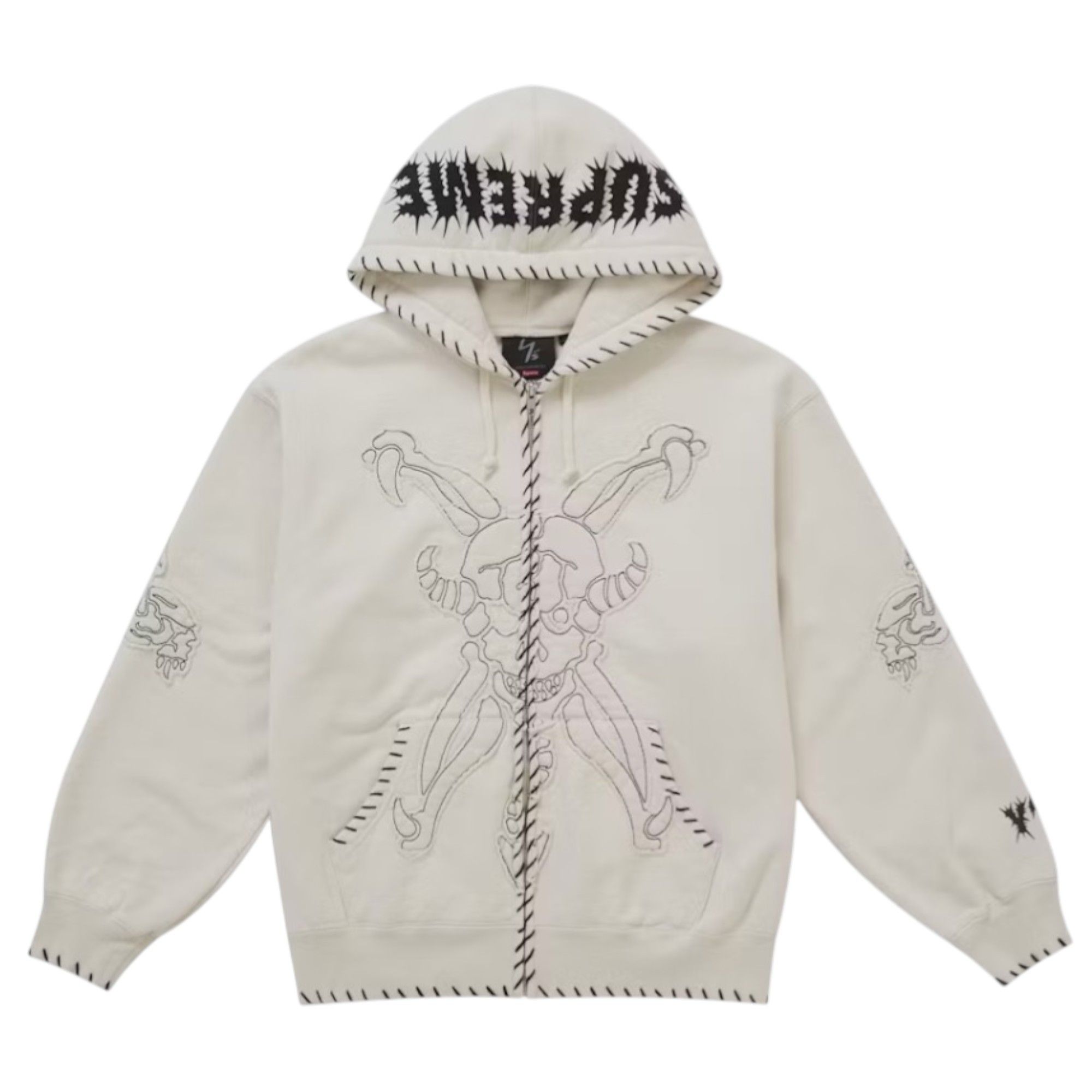 【円堂守着用】Collegiate Applique Zip Up Hooded Supreme Collegiate Appliqué Zip Up Hooded Sweatshirt | Grailed