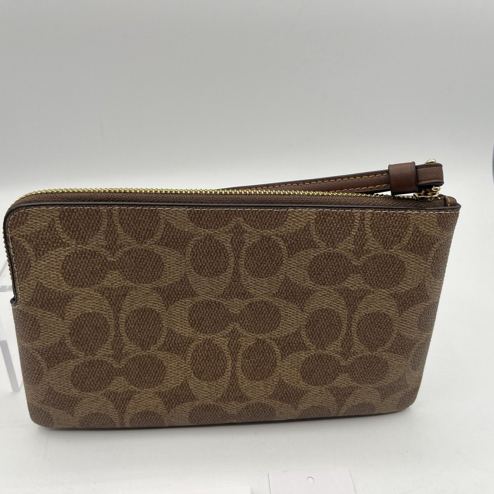 Coach NEW! Authentic! Brown/Black COACH Signature PVC Wristlet Size ONE SIZE - 4 Thumbnail