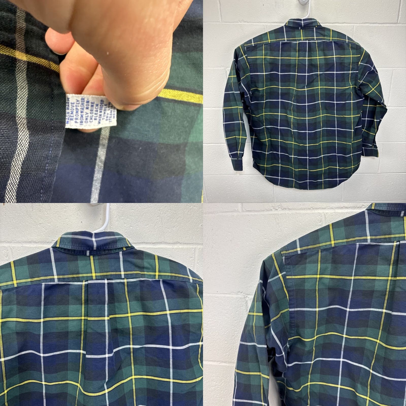 Ralph Lauren Ralph Lauren Shirt Mens Large Blue Green Plaid Button-Down Cotton Pony Logo Shirt Size US L / EU 52-54 / 3 - 9 Thumbnail