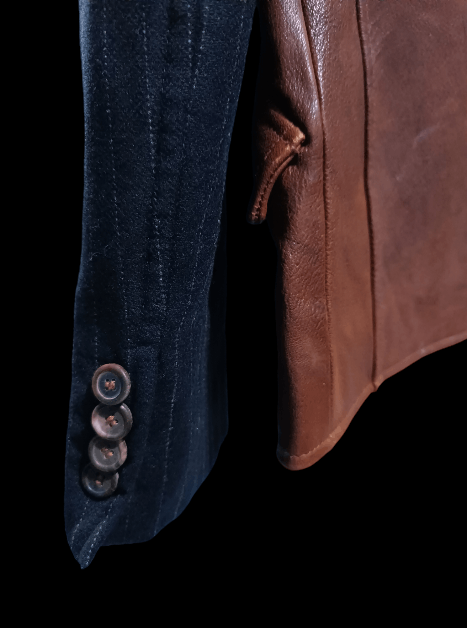 Japanese Brand Top Quality Steampunk Brown Leather Size 52R - 3 Thumbnail