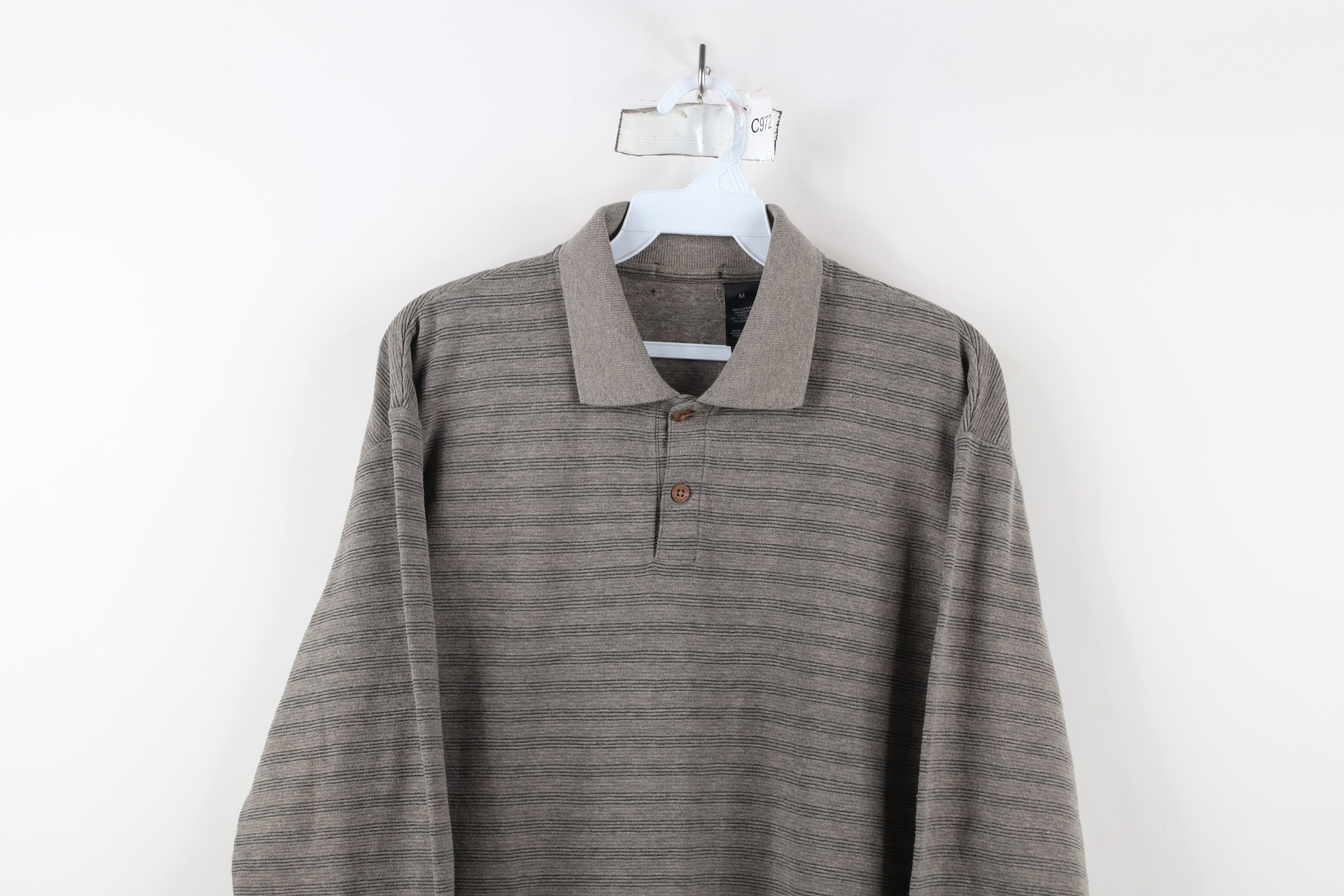 Vintage Vintage 90s Streetwear Striped Knit Long Sleeve Rugby Polo Size US M / EU 48-50 / 2 - 2 Thumbnail