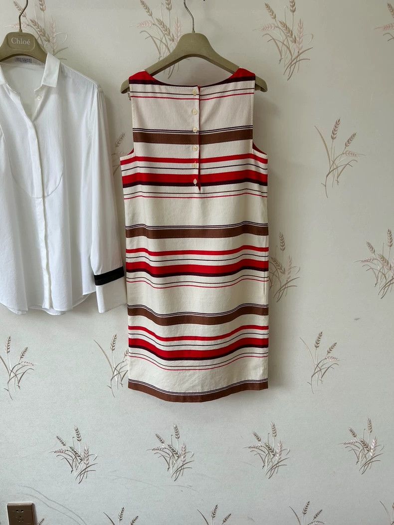 Loro Piana LORO PIANA Striped linen cotton dress, Size M / US 6-8 / IT 42-44 - 3 Thumbnail