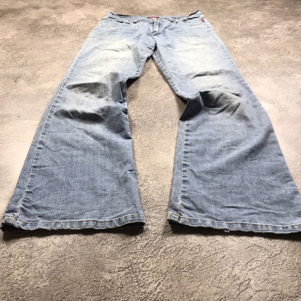 Vintage Vintage 90s Distressed Baggy Wide Leg Jeans Grunge Y2K 29 Size 29" - 1 Thumbnail