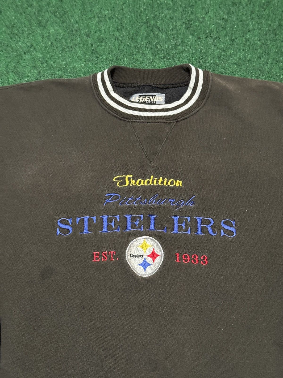 NFL Vintage 90s Pittsburgh Steelers Faded Crewneck Sweatshirt Size US L / EU 52-54 / 3 - 2 Thumbnail