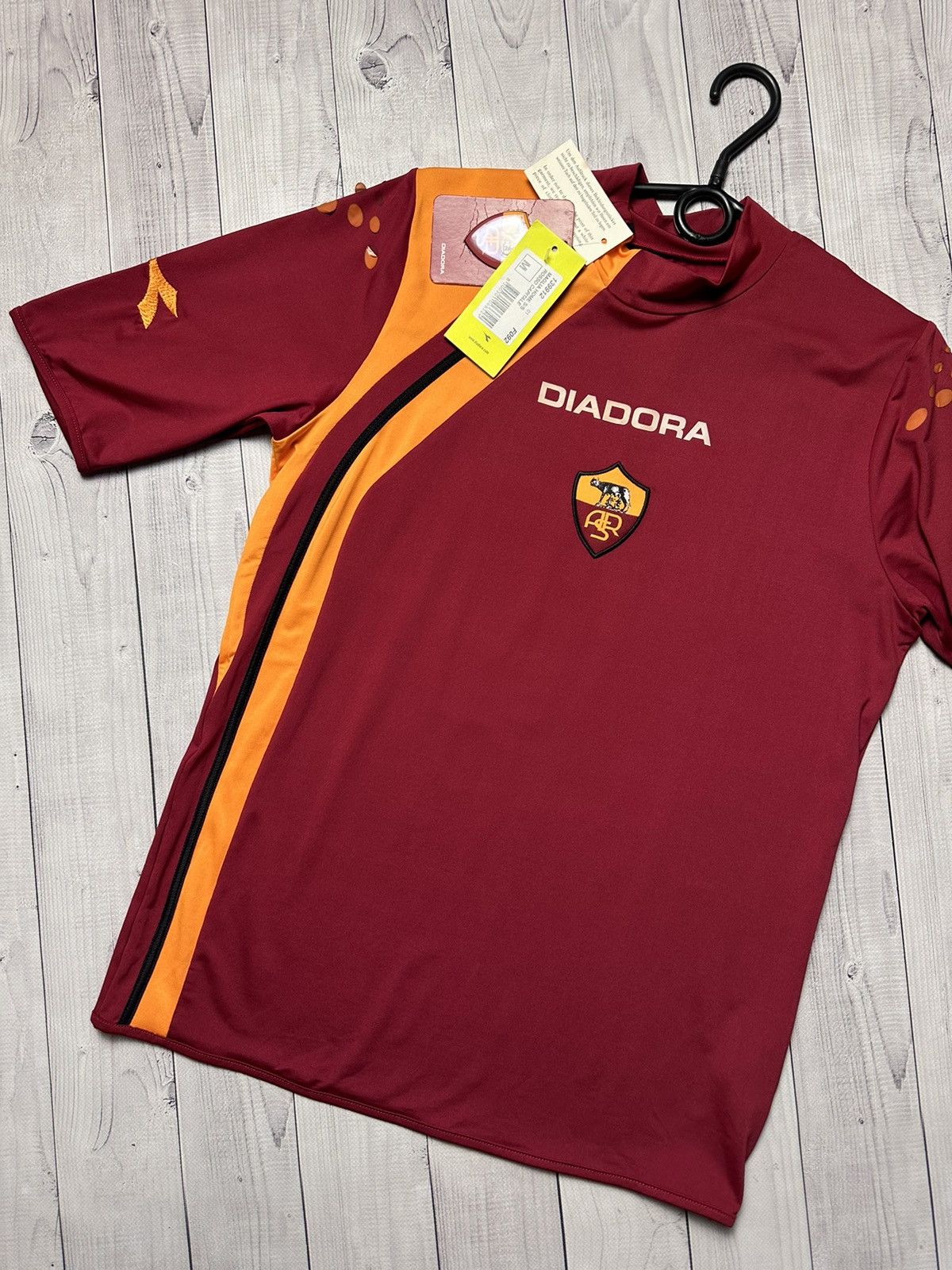 Diadora Vintage AS Roma soccer jersey size M Diadora new! Size US M / EU 48-50 / 2 - 2 Thumbnail