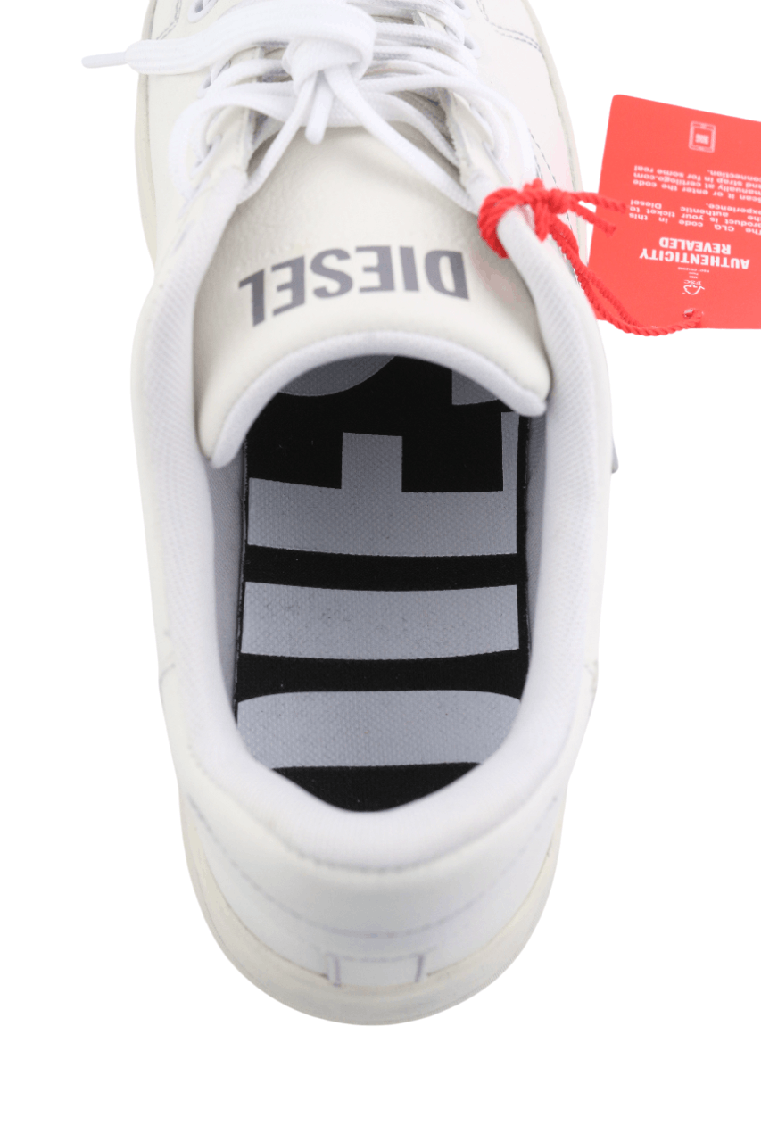 Diesel S-ATHENE LOW EU44 White Leather Lace Light Logo 40554 Size US 10.5 / EU 43-44 - 11 Thumbnail