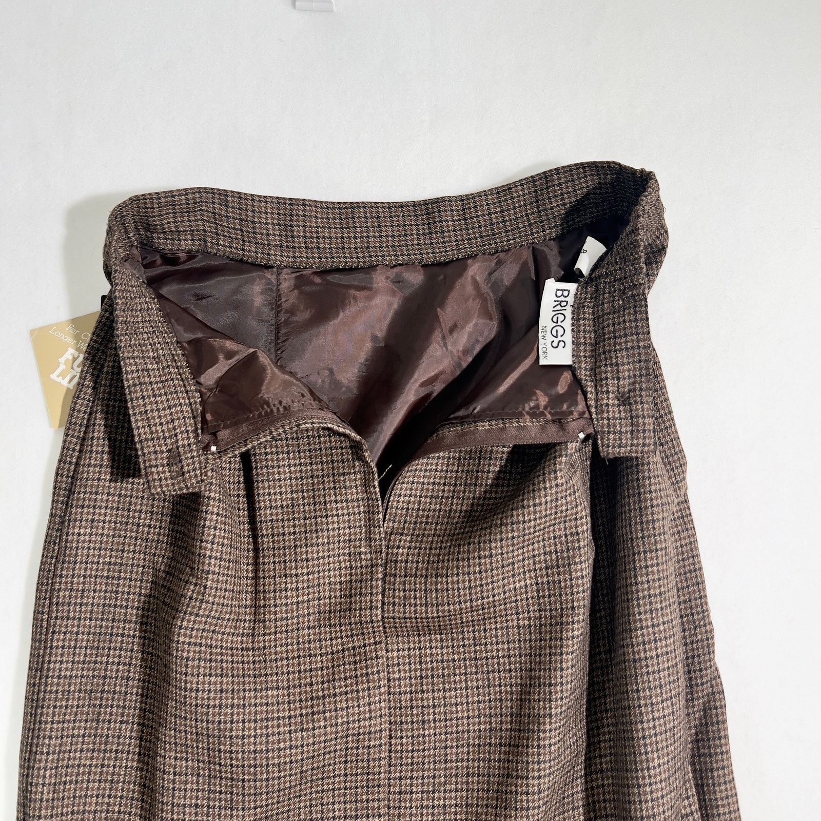 Other Briggs New York Skirt Maxi Sz 8 Brown Herringbone USA Lined Size M / US 6-8 / IT 42-44 - 11 Thumbnail