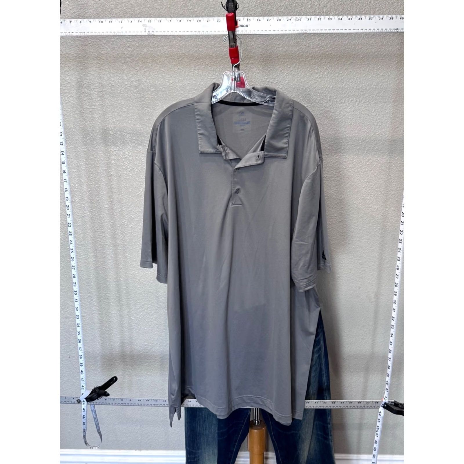 Adidas Adidas Gray Golf POLO SHIRT Poly 3XLT Mens Size US XXL / EU 58 / 5 - 2 Thumbnail