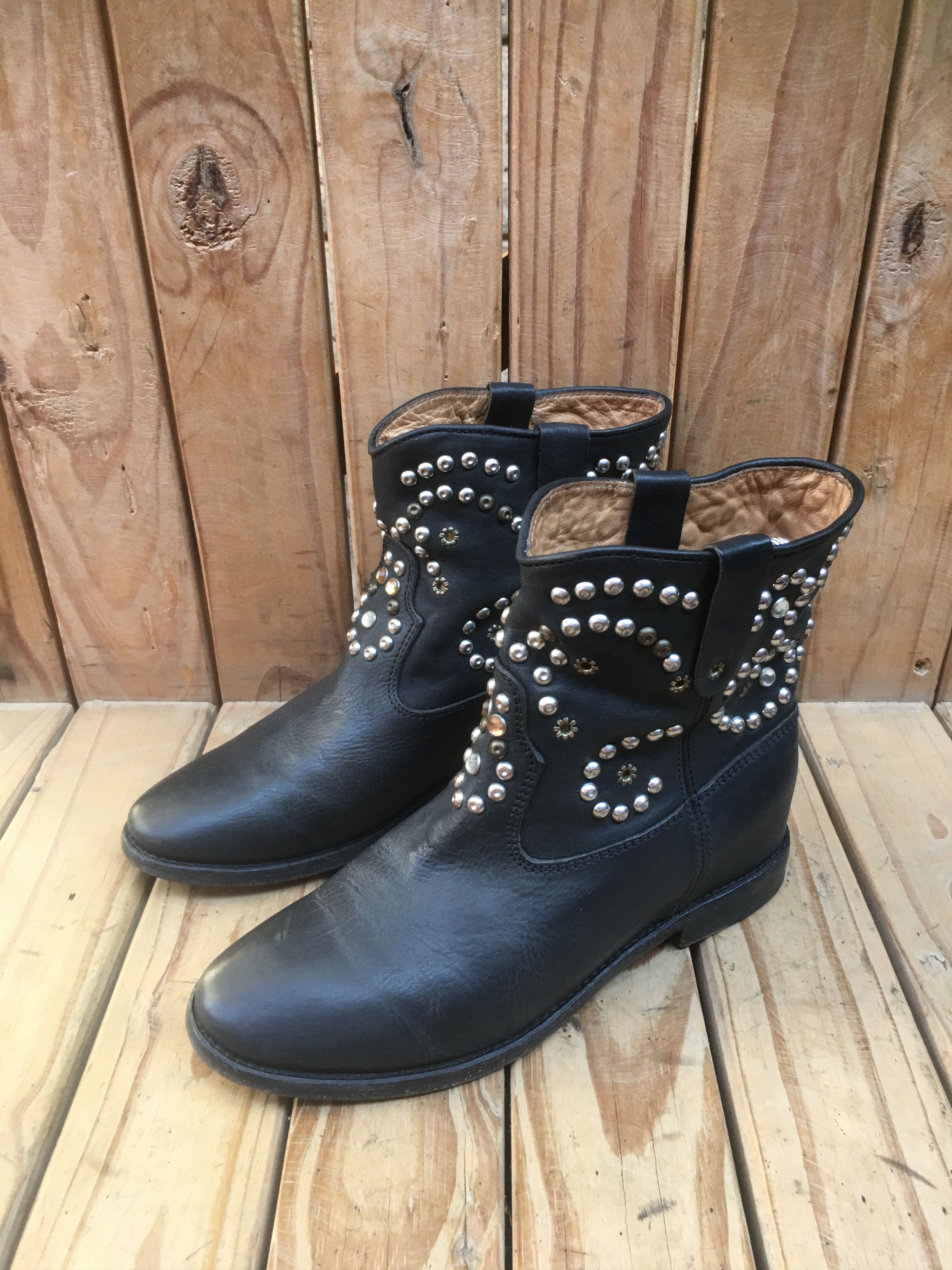 Isabel Marant Etoile isabel marant Etoile black leather boots Size US 7 / IT 37 - 11 Thumbnail