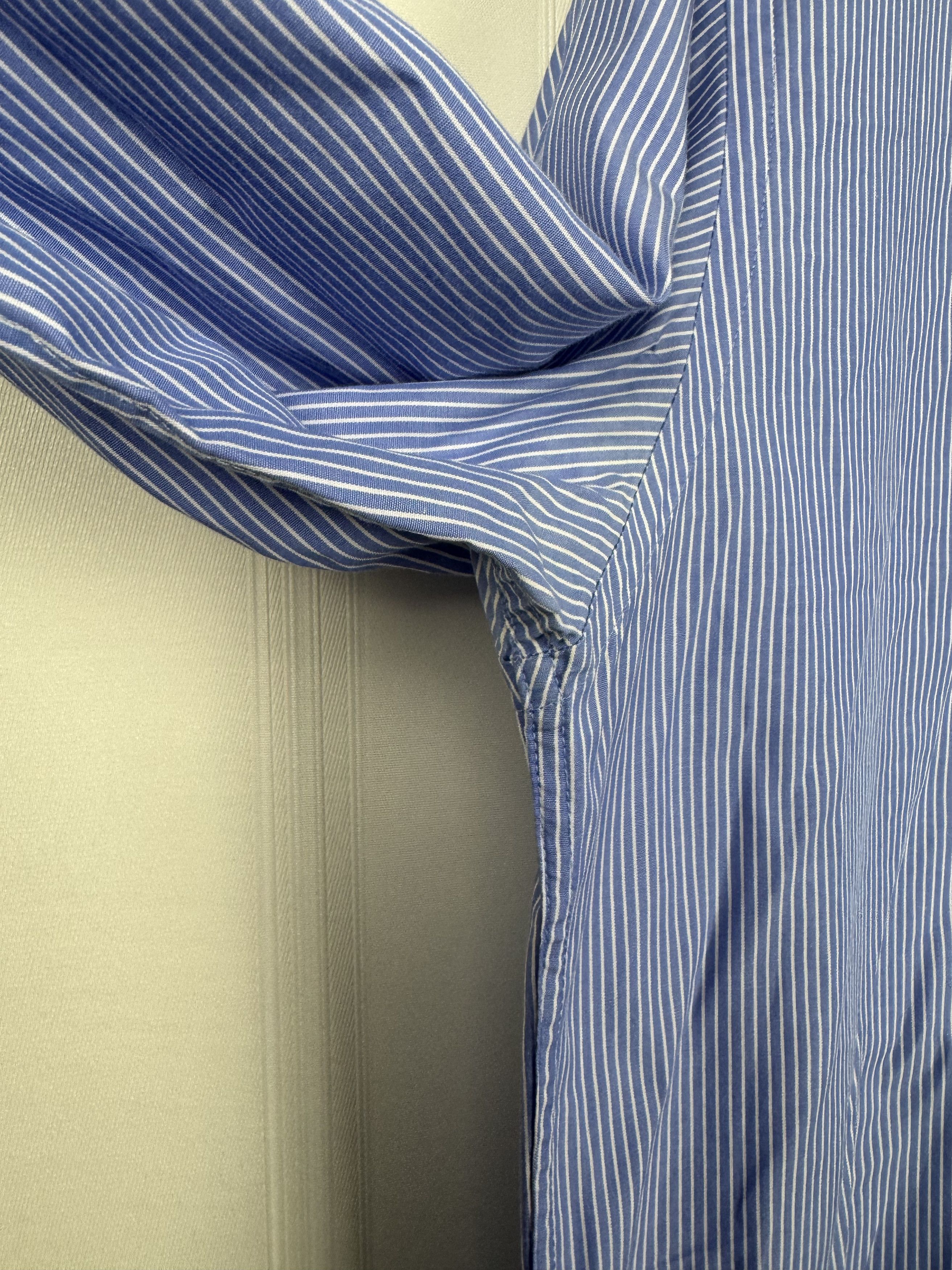 Boggi Boggi Milano Blue Striped Shirt Size 42 100% Cotton Size US XS / EU 42 / 0 - 18 Thumbnail