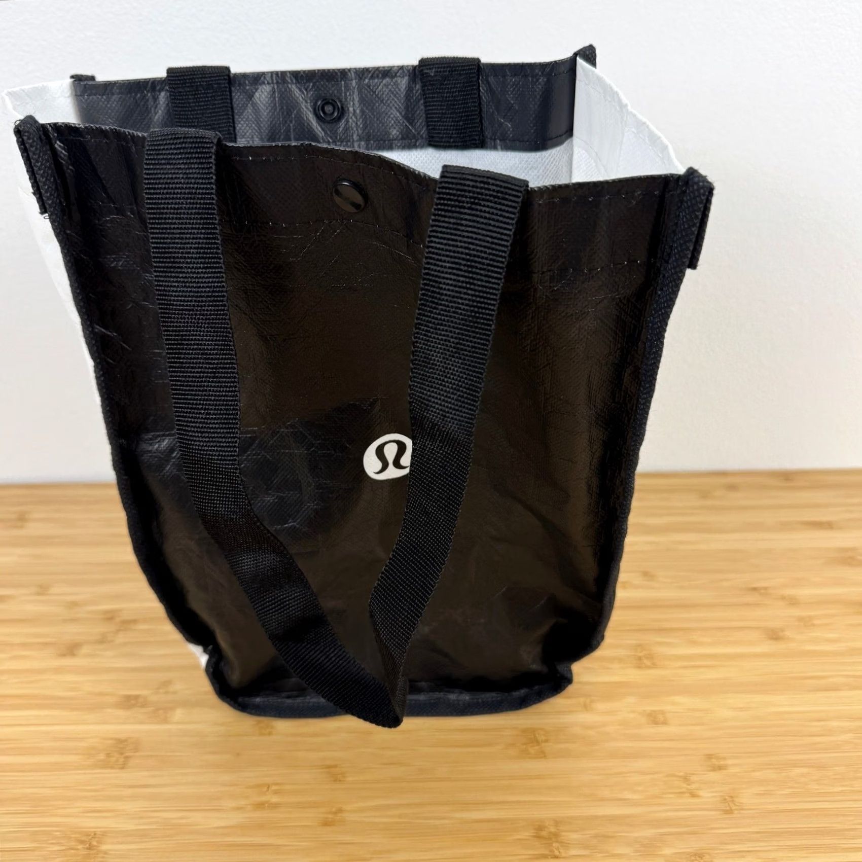 Lululemon Lululemon Tote Bag Black White Small Reusable Shopping Bag Size ONE SIZE - 4 Thumbnail