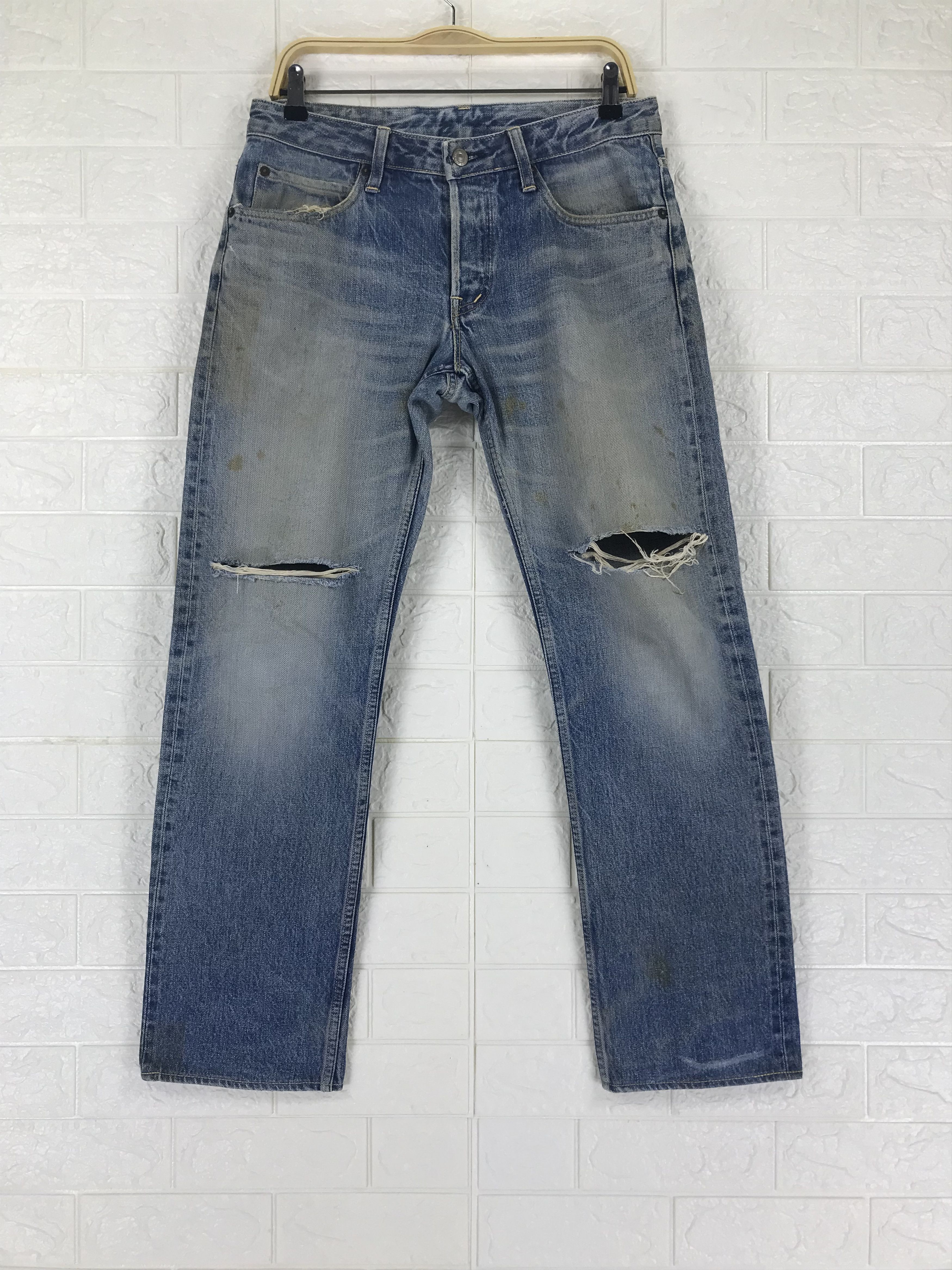HOLLYWOOD RANCH MARKET Vintage 90s Blue Japan Hollywood Ranch Market Selvedge Jeans Size US 31 - 3 Thumbnail
