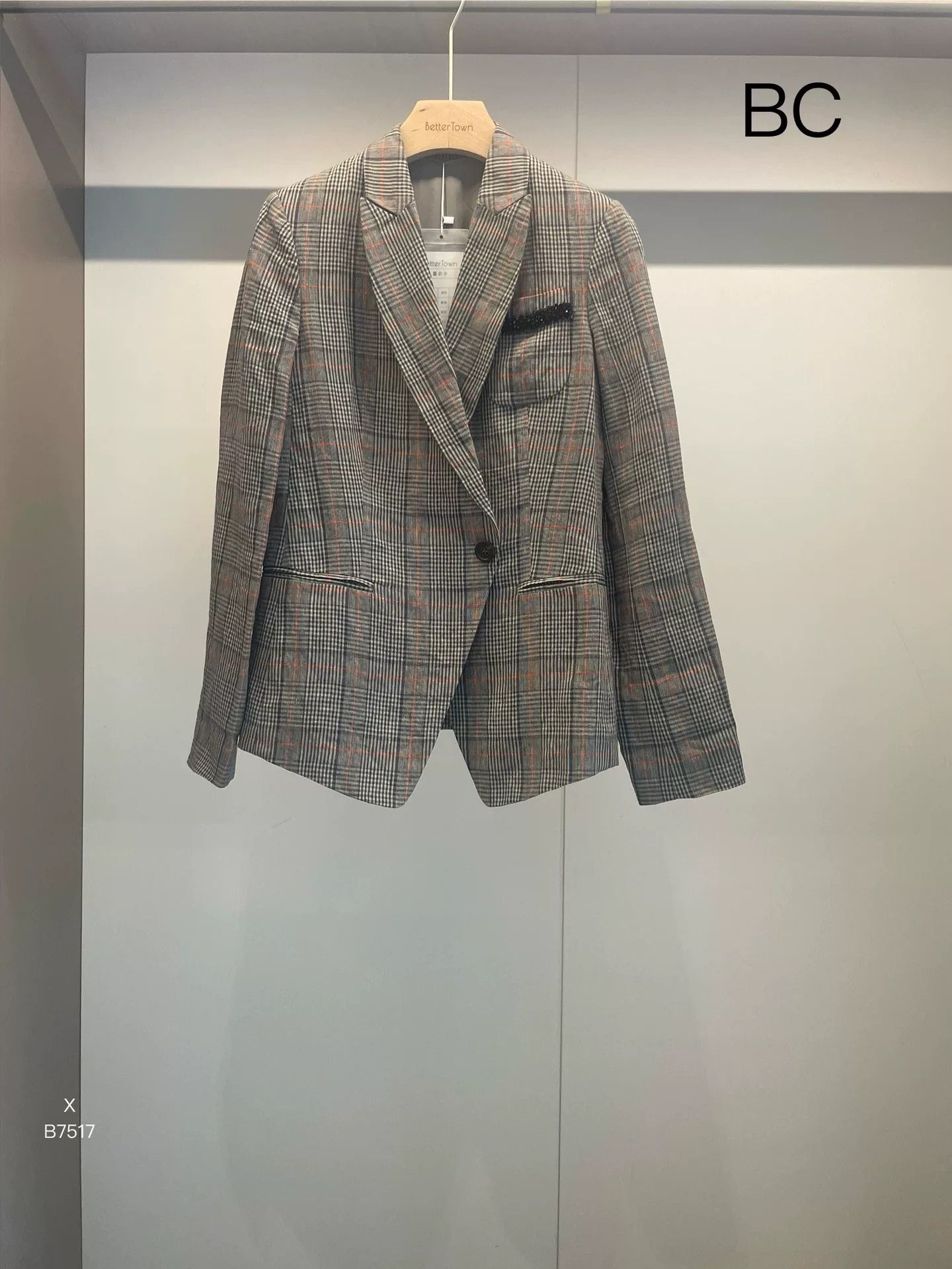 Brunello Cucinelli Brunello Cucinelli Gray Plaid Blazer 38 Size US S / EU 44-46 / 1 - 1 Thumbnail