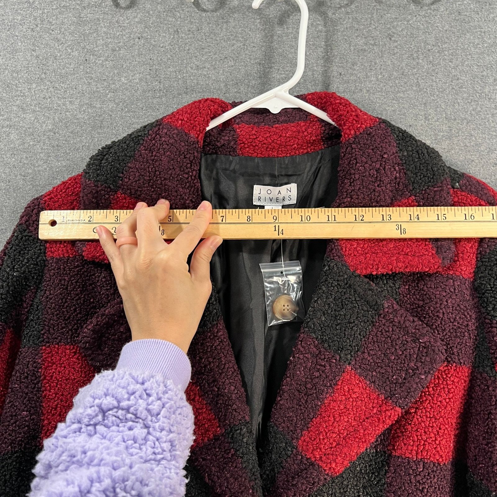 Other Joan Rivers Regular Plaid Sherpa Teddy Coat Size Large Size L / US 10 / IT 46 - 9 Thumbnail
