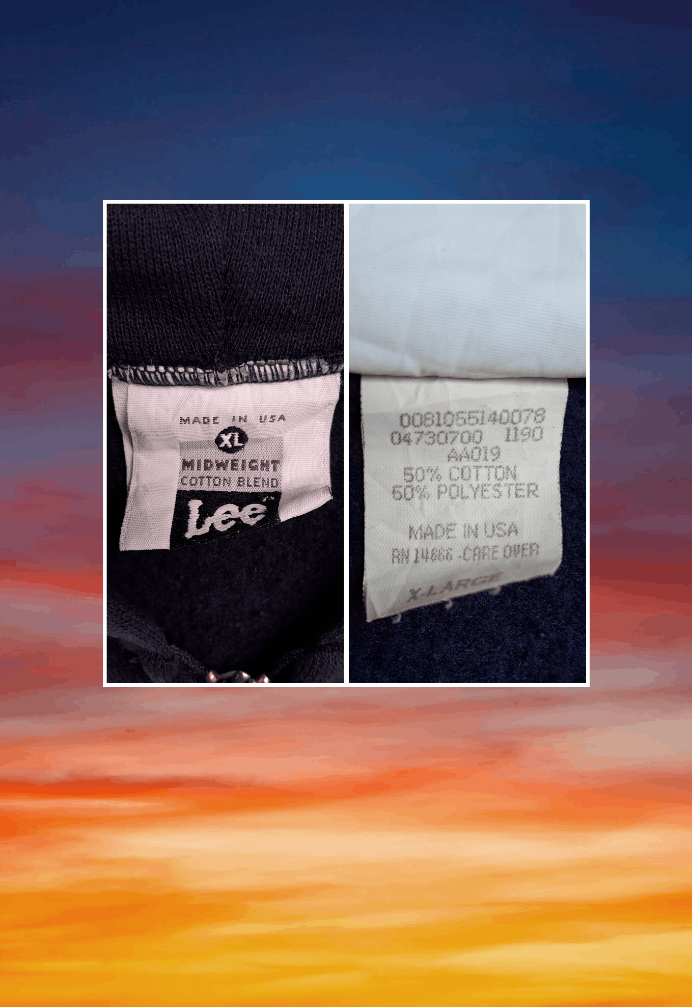 Lee Vintage 90s Lee blank zip hoodie rap tee style Size US XL / EU 56 / 4 - 5 Thumbnail