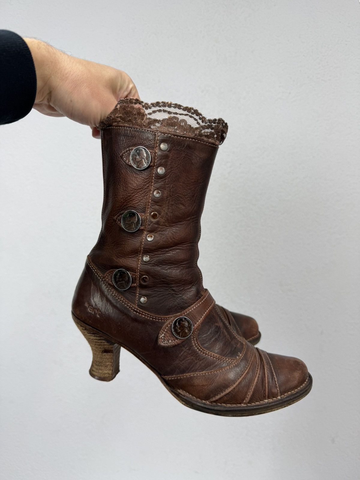 A.S.98 Vintage AS 98 Rick Owens Style Zip Ankle Leather Biker Boots Size US 9 / IT 39 - 4 Thumbnail