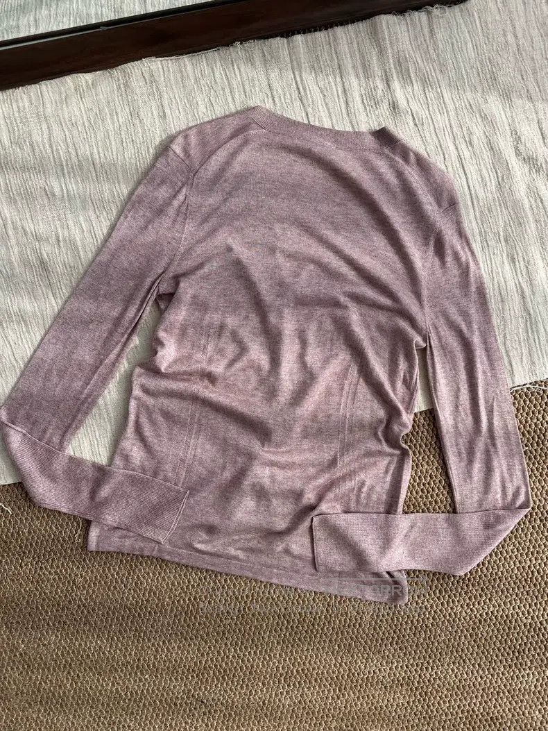 Hermes Hermes Slim Fit Cashmere Cardigan Long Sleeve Jacket, Pink Size S / US 4 / IT 40 - 4 Thumbnail