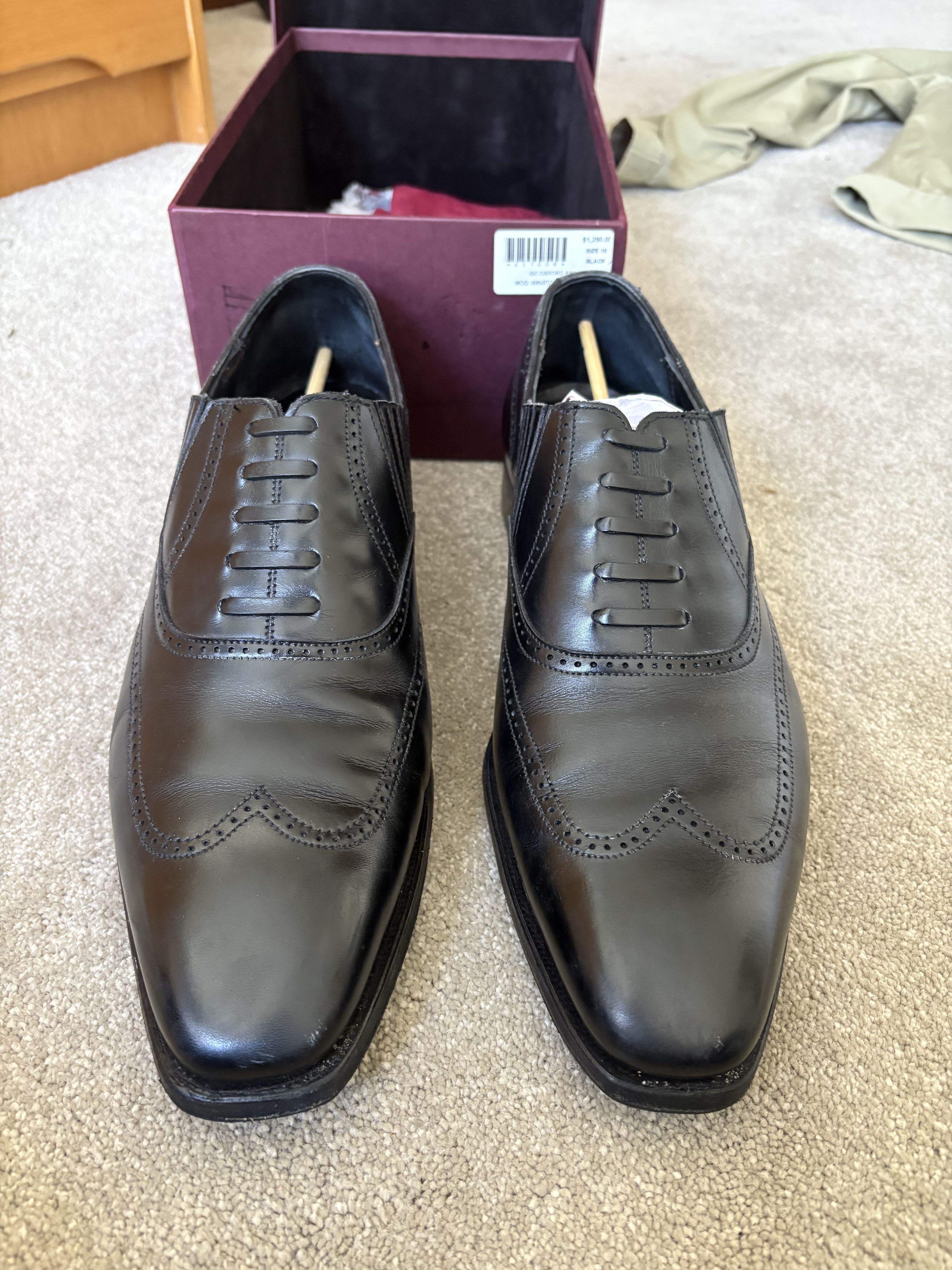 George Cleverley George Cleverly Winston UK10 black calf leather Size US 11 / EU 44 - 4 Thumbnail