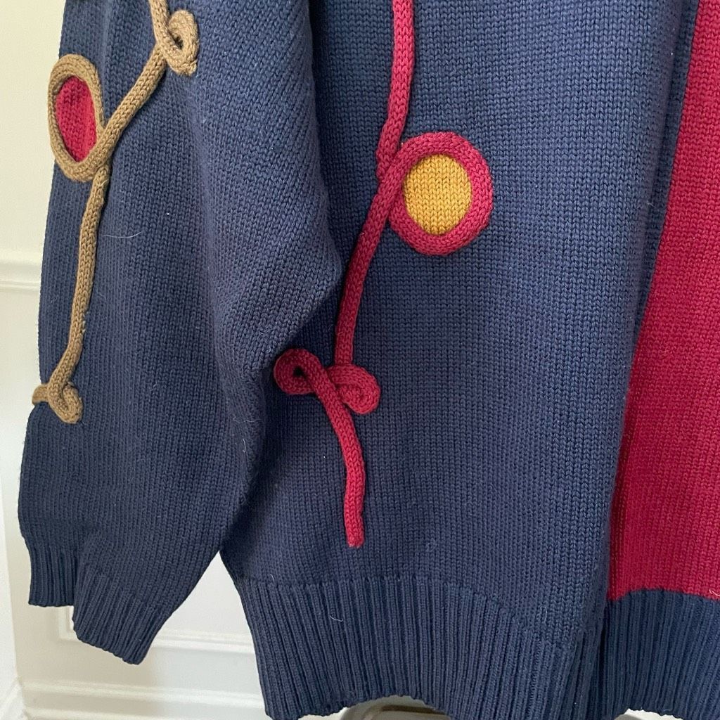 Andrew Fezza Vintage 90s Andrew Fezza 3D Knit Sweater MET MMA Exhibit Des Size US L / EU 52-54 / 3 - 3 Thumbnail