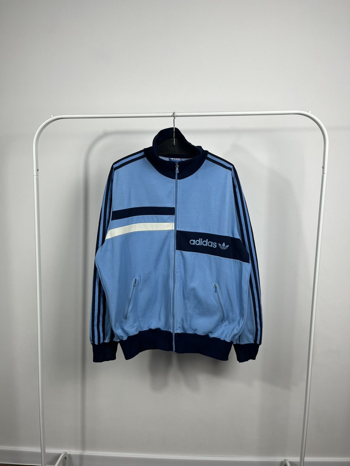 Adidas Vintage Adidas Track Jacket Blue Made in Yugoslavia XL Size US XL / EU 56 / 4 - 1 Thumbnail