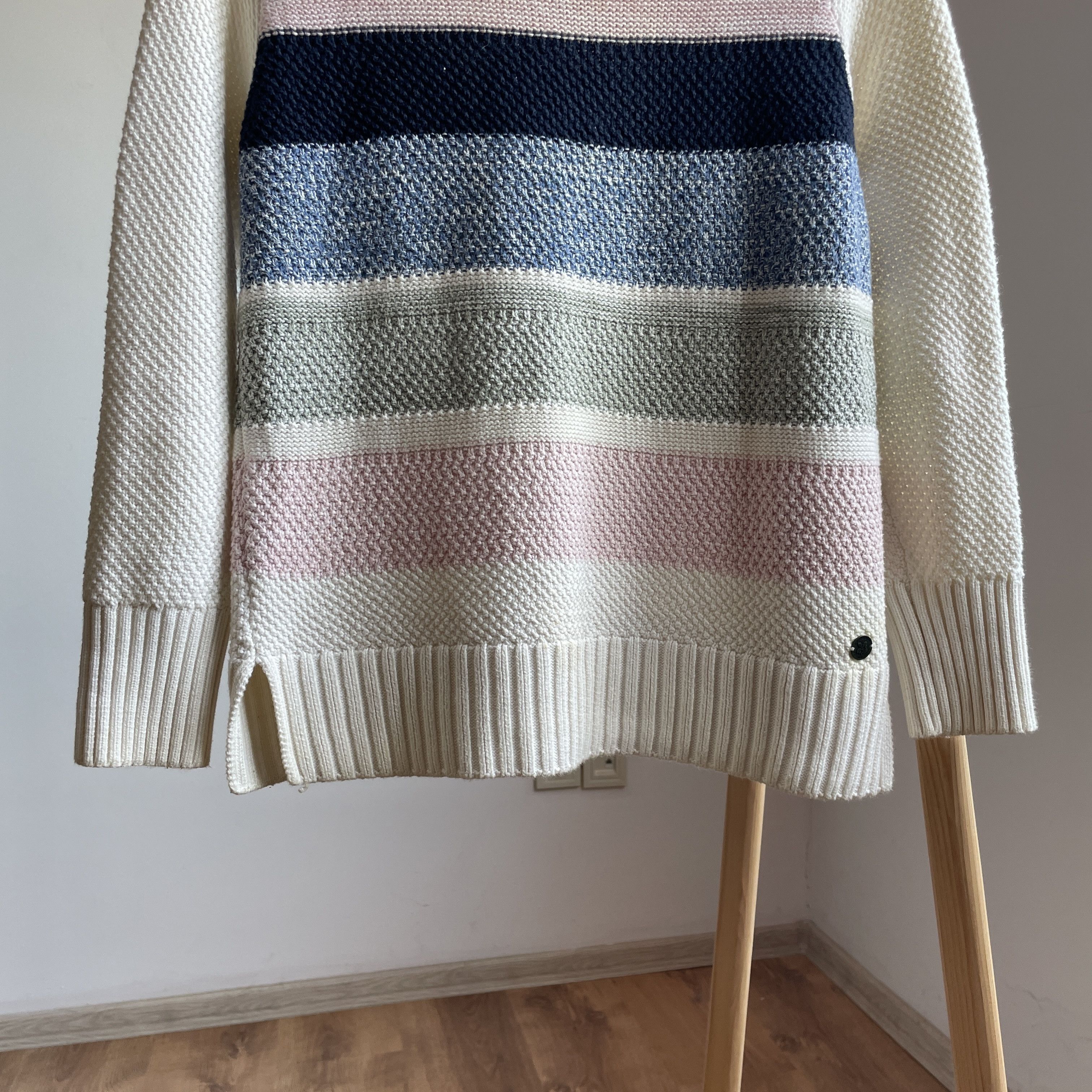 Barbour Barbour National Trust Womens Foxglove Knit Striped Sweater Size S / US 4 / IT 40 - 5 Thumbnail