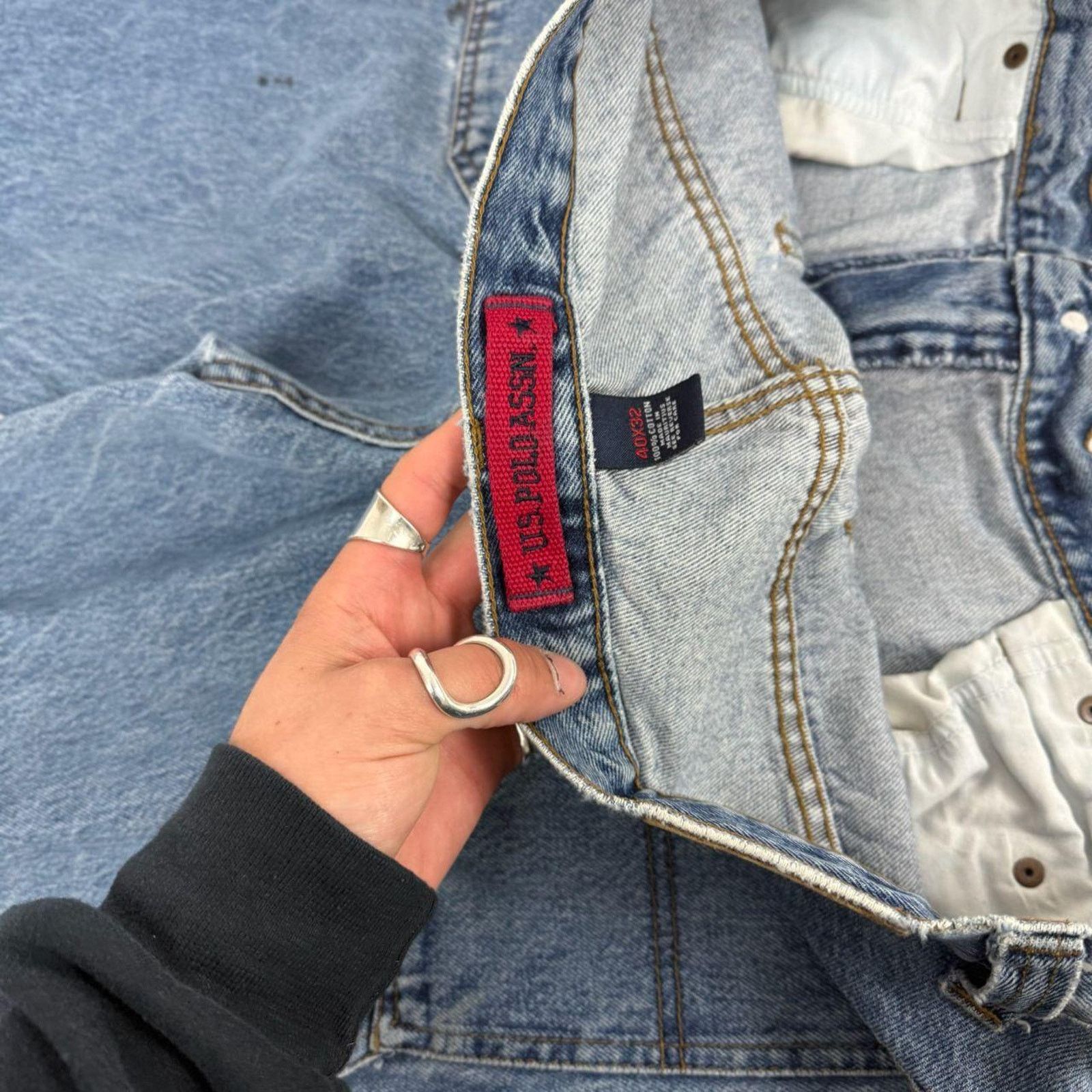 JNCO × U.S. Polo Assn. × Vintage Vintage y2k faded stonewash baggy wide leg skater rare jeans Size US 38 / EU 54 - 6 Thumbnail
