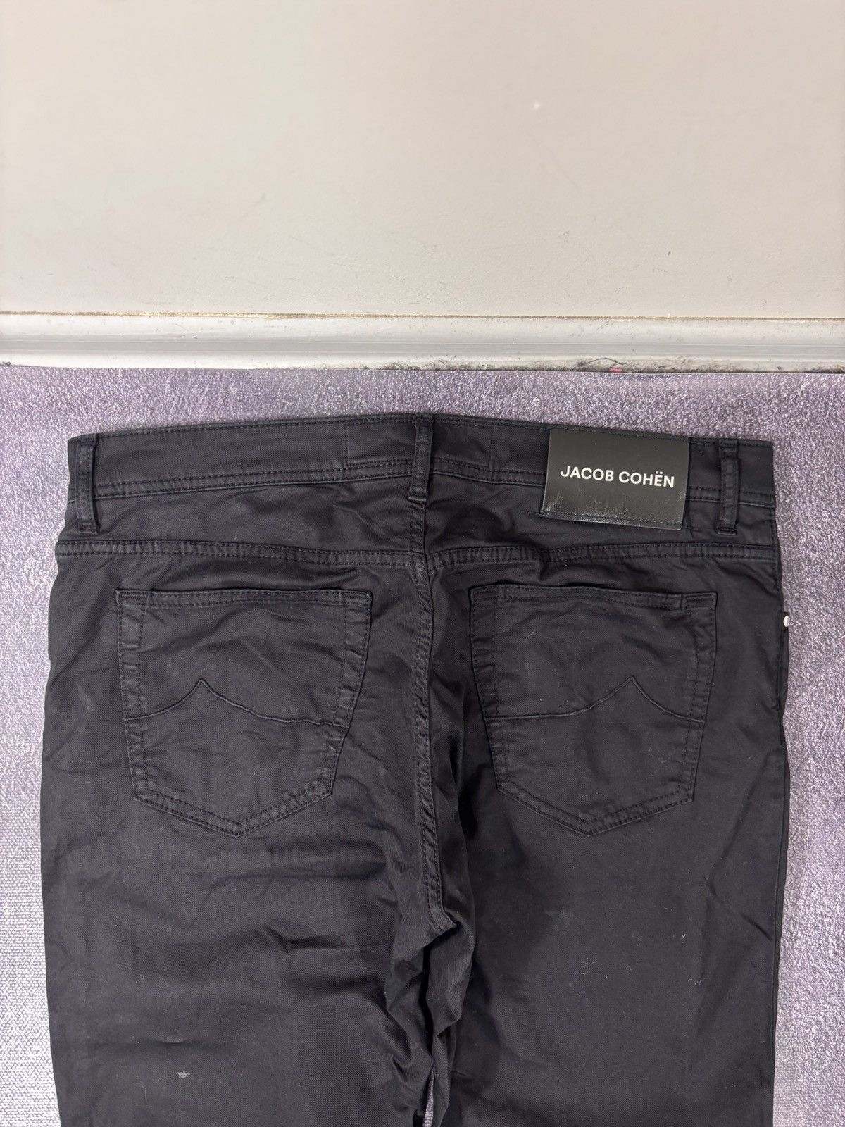 Jacob Cohen Jacob Cohen Men’s Black Cotton Blend Stretch Pants Jeans Size US 35 - 20 Thumbnail