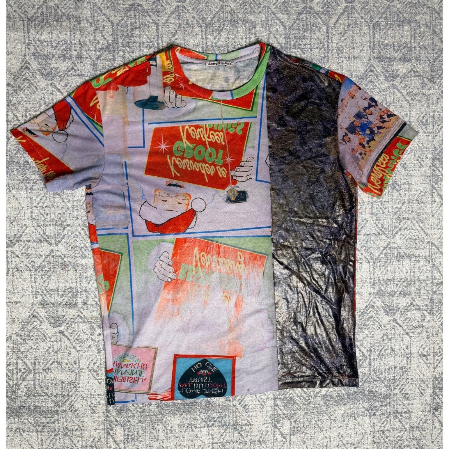 Acne Studios $345 Acne Studios Floragatan 13 Screen Print T-Shirt 