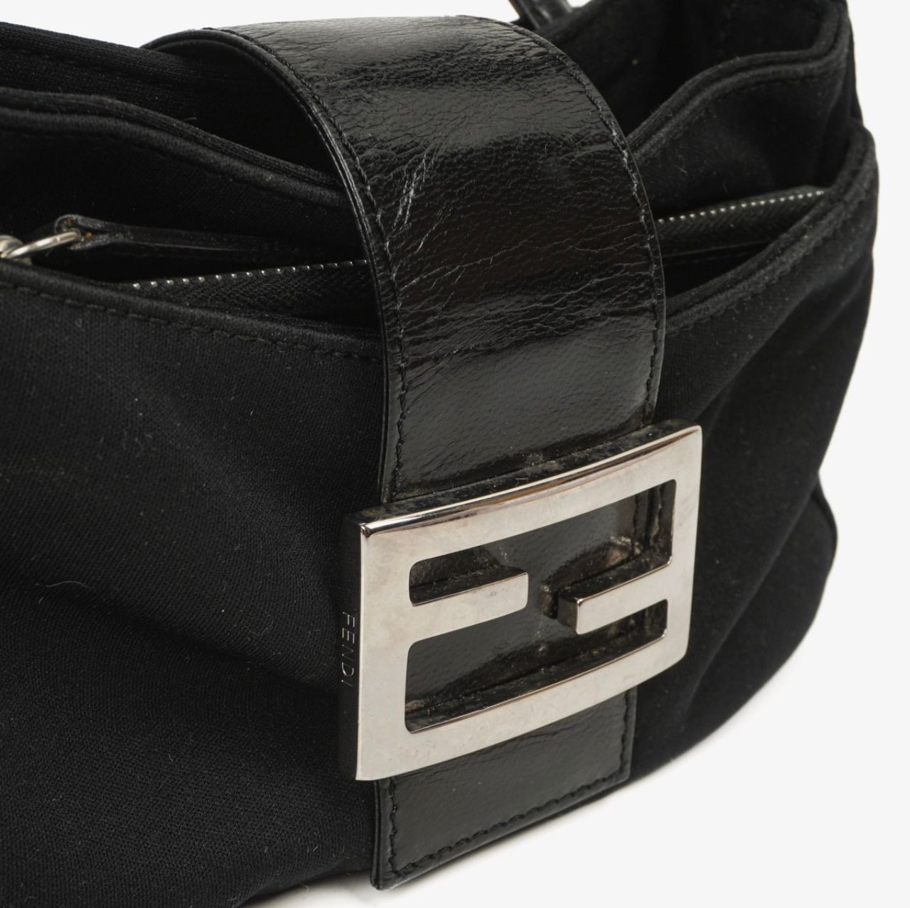 Fendi Authentic Fendi Mamma Baguette Black Neoprane Shoulder Bag Size ONE SIZE - 8 Thumbnail