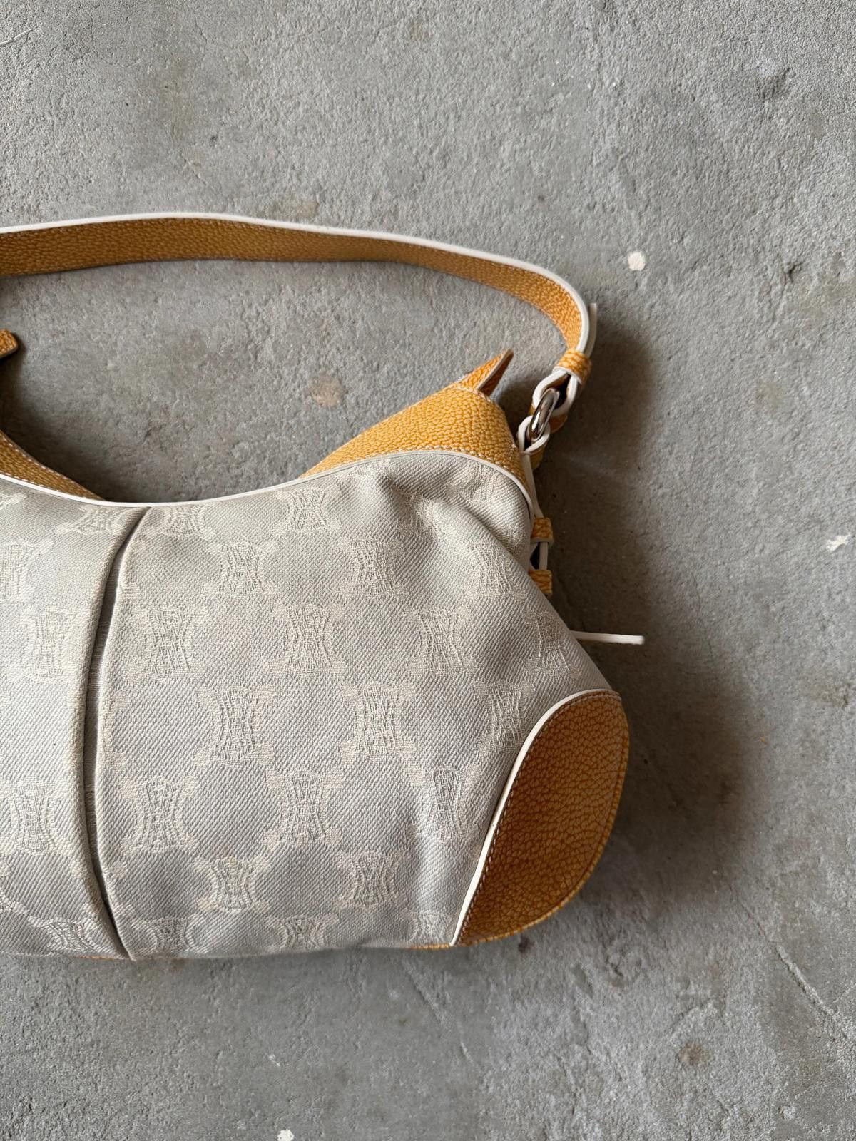 Celine Celine Triomphe Hobo Shoulder Bag Grey/Yellow Size ONE SIZE - 3 Thumbnail