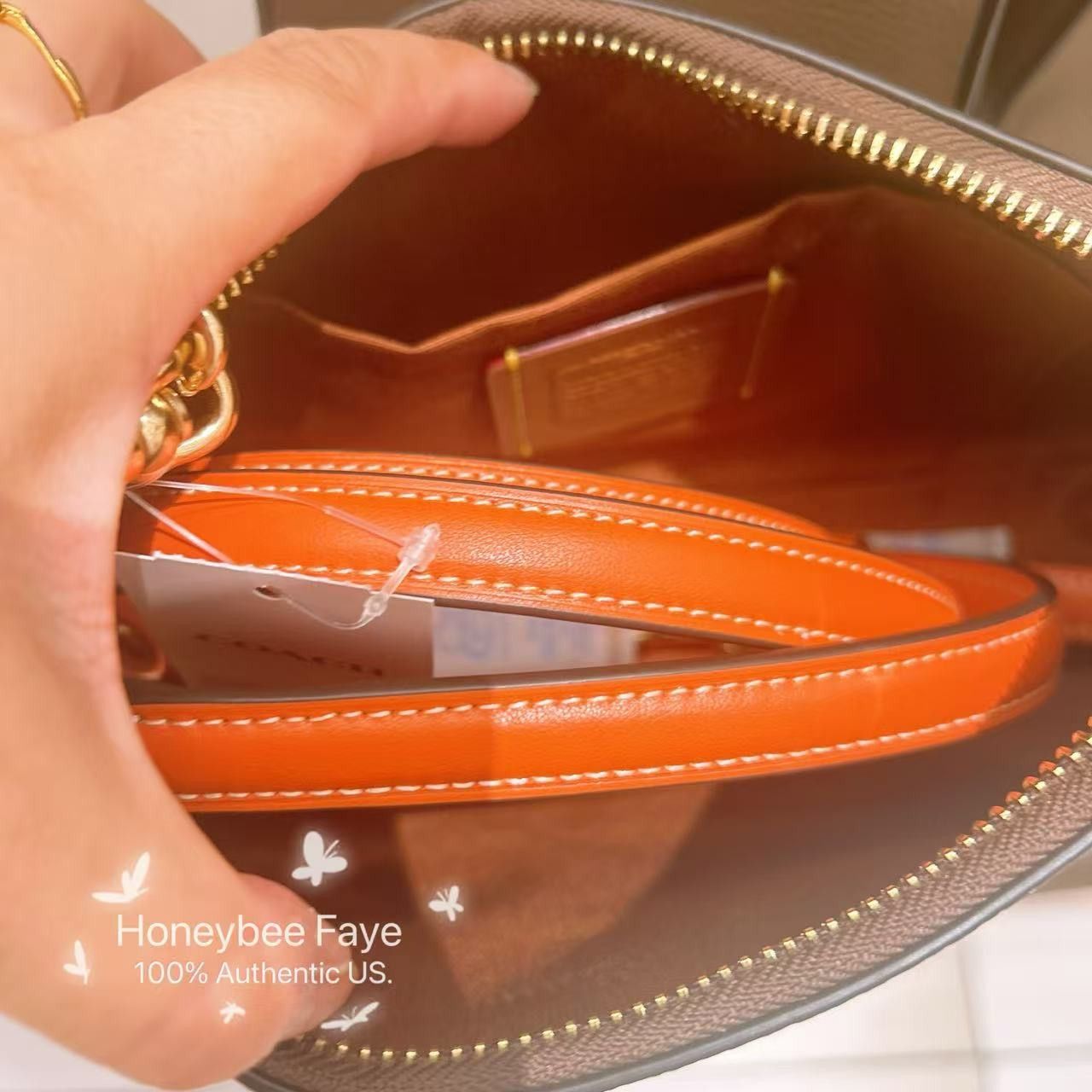 Coach Teri Shoulder Bag In Signature With Orange Print CAL80 Size ONE SIZE - 5 Thumbnail