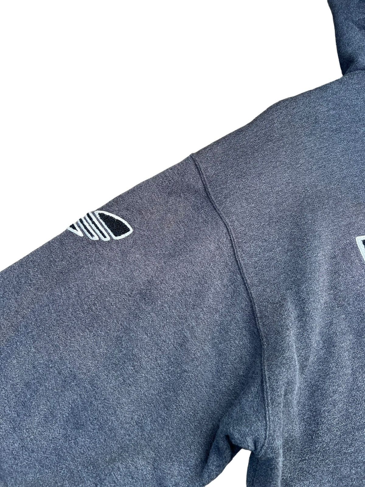 Adidas × Descente RARE!!! Vintage 90s ADIDAS Big Logo Grey Hoodie Parka Jacket Size US XL / EU 56 / 4 - 7 Thumbnail